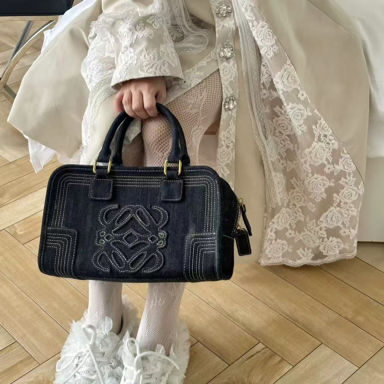 L0WEW デニムトートバッグ【50％割引+送料無料】