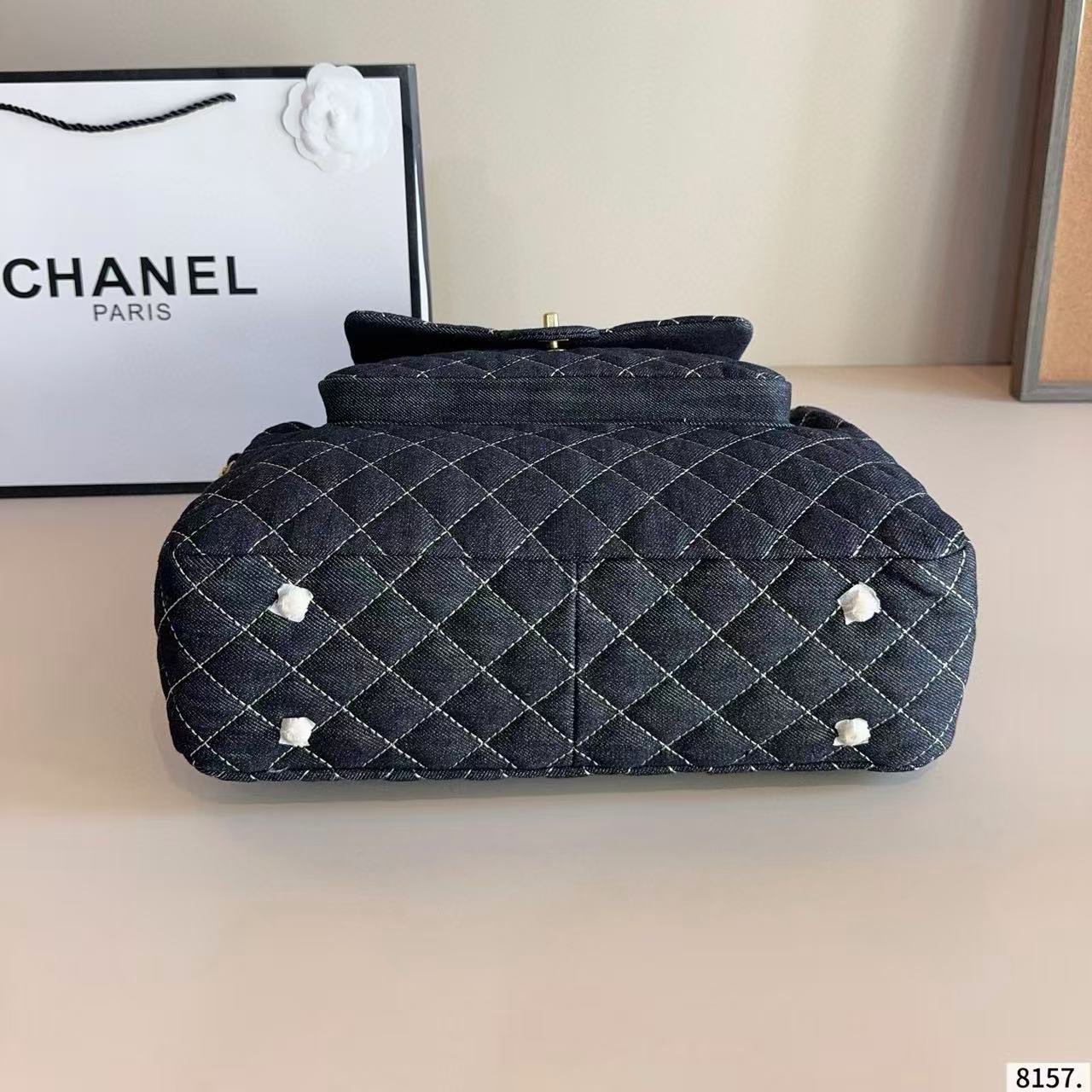 CHANE1 デニムチェーンショルダーバッグ【50％割引+送料無料】