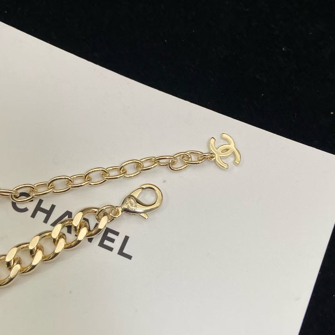 CHANE1 ダブルC スクエアネックレス【50％割引+送料無料】