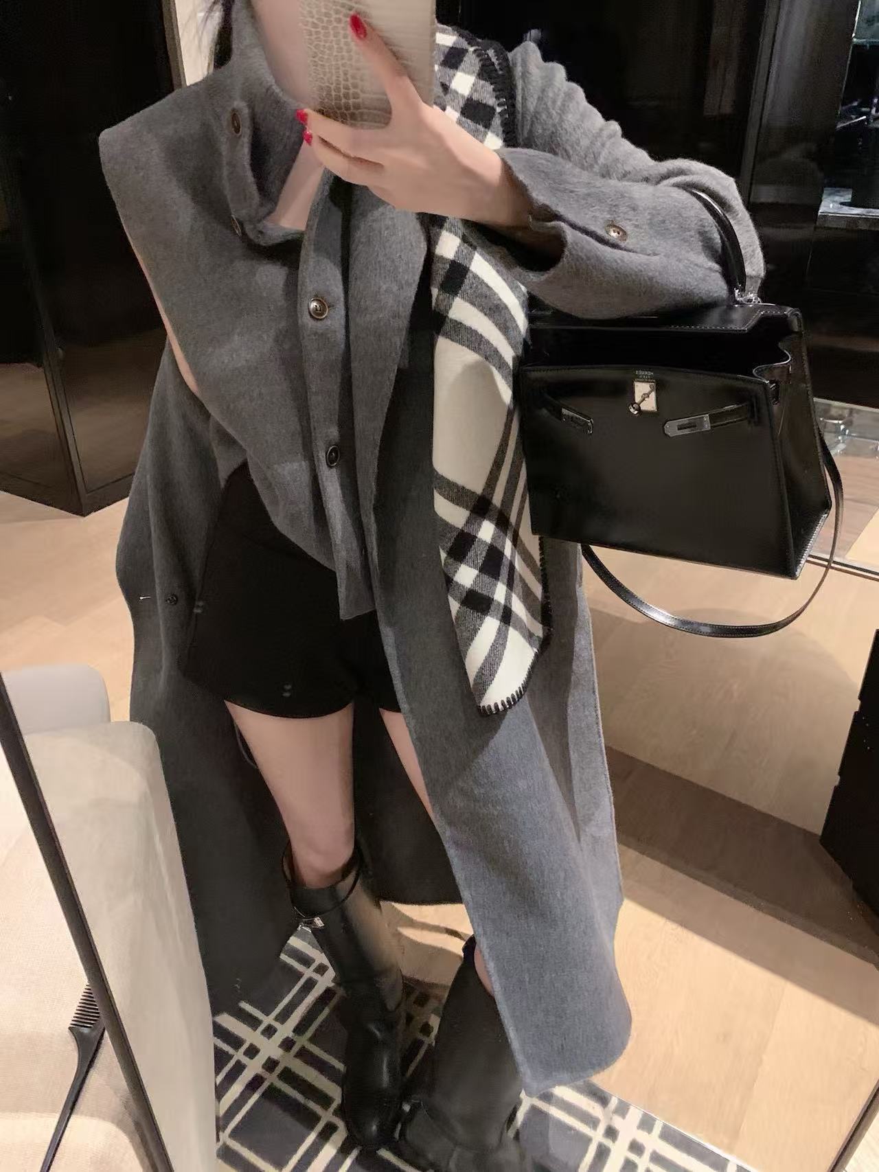 YSL カシミアベストとコートのツーピースセット【50％割引+送料無料】