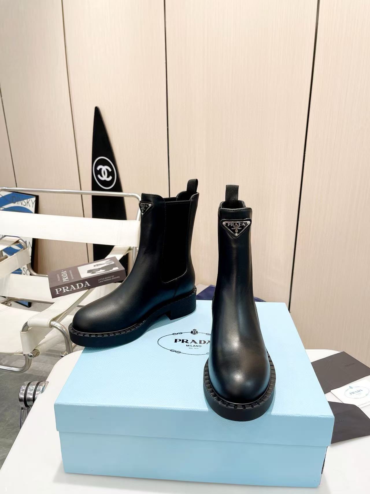 PR4DA 上質な厚底牛革/パテントレザーアンクルブーツ【50％割引+送料無料】