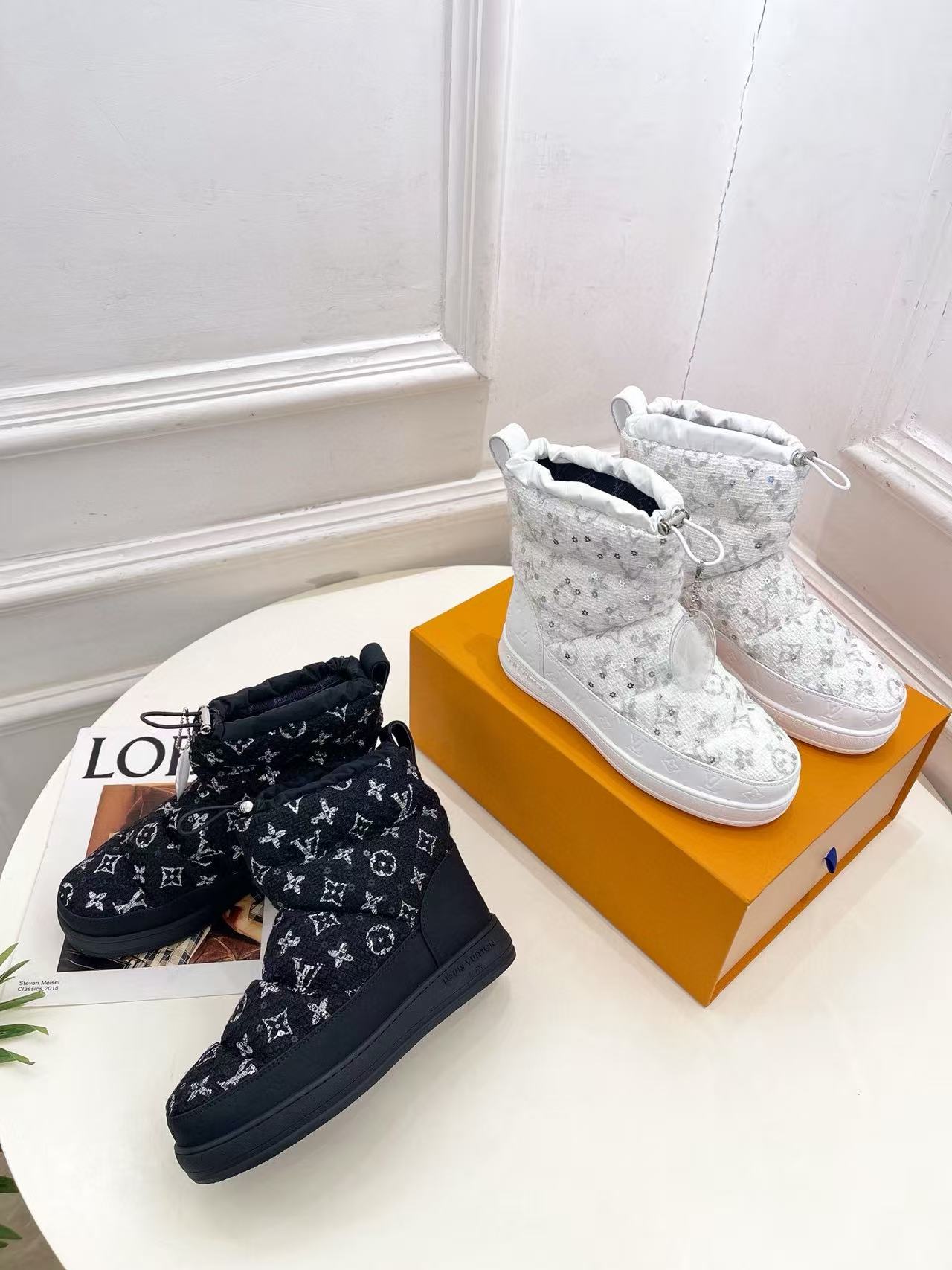 LVの高品質ダウンスノーブーツ【50％割引+送料無料】
