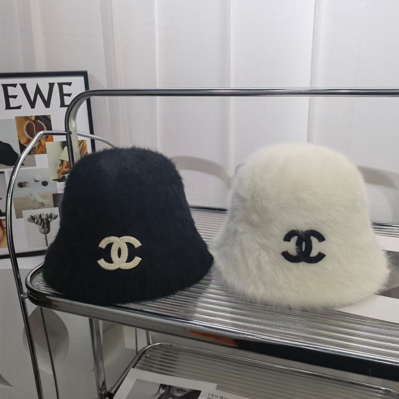 CHANE1 ダブルC ファー フィッシャーマンハット【50％割引+送料無料】