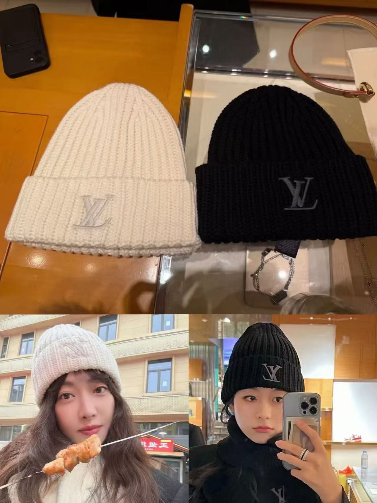 LV刺繍ロゴウールハット【50％割引+送料無料】