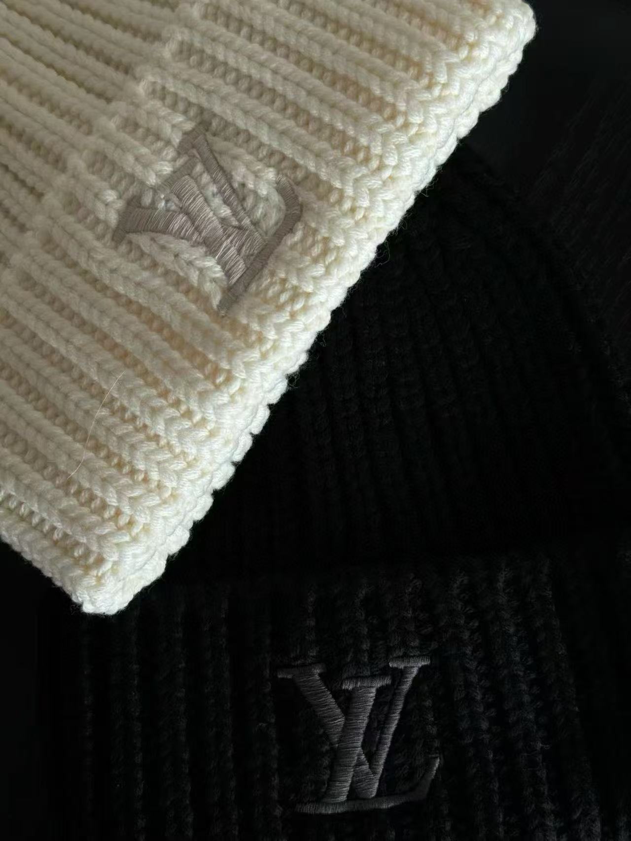 LV刺繍ロゴウールハット【50％割引+送料無料】