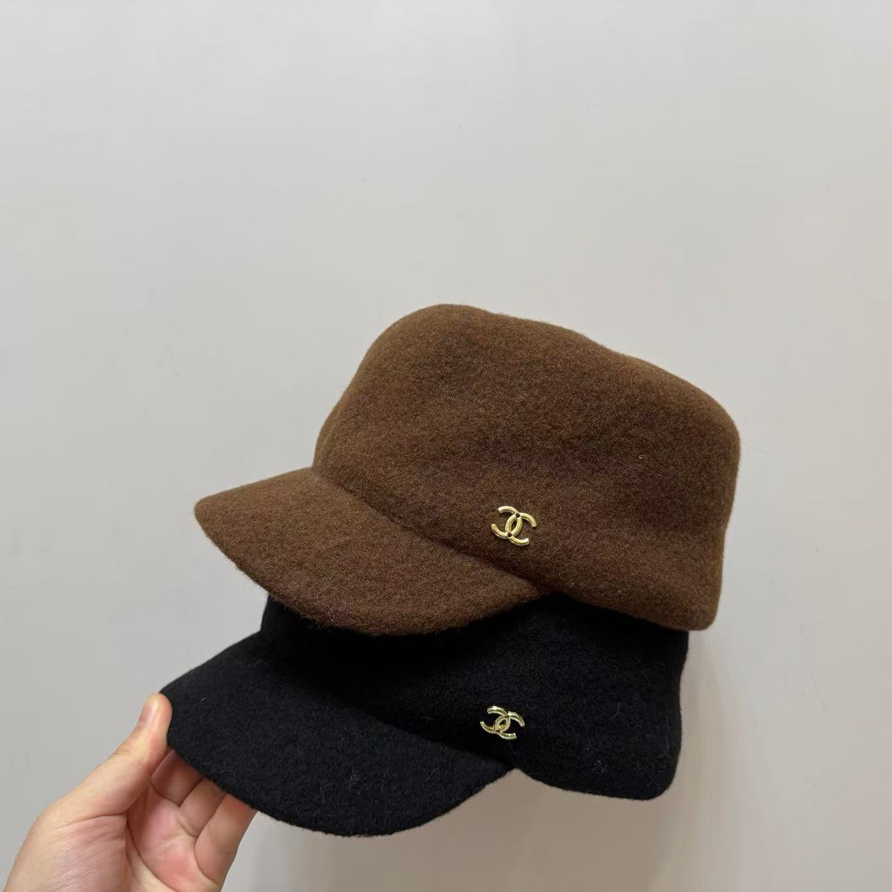 CHANE1 ダブルC ウール ベースボールキャップ【50％割引+送料無料】