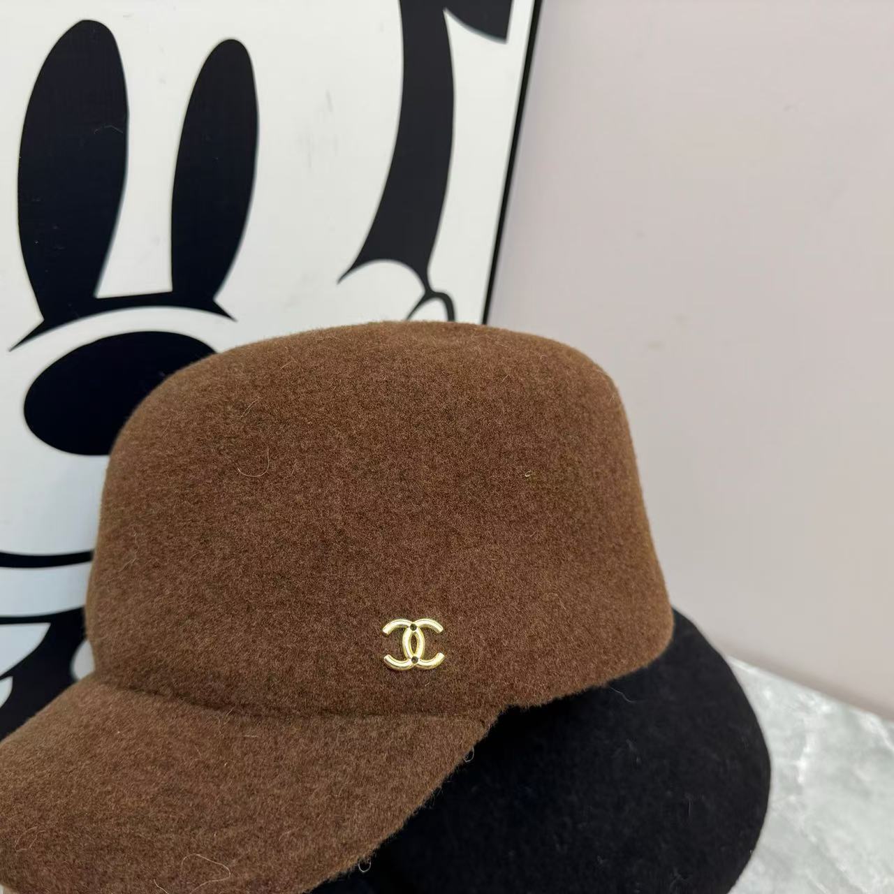 CHANE1 ダブルC ウール ベースボールキャップ【50％割引+送料無料】