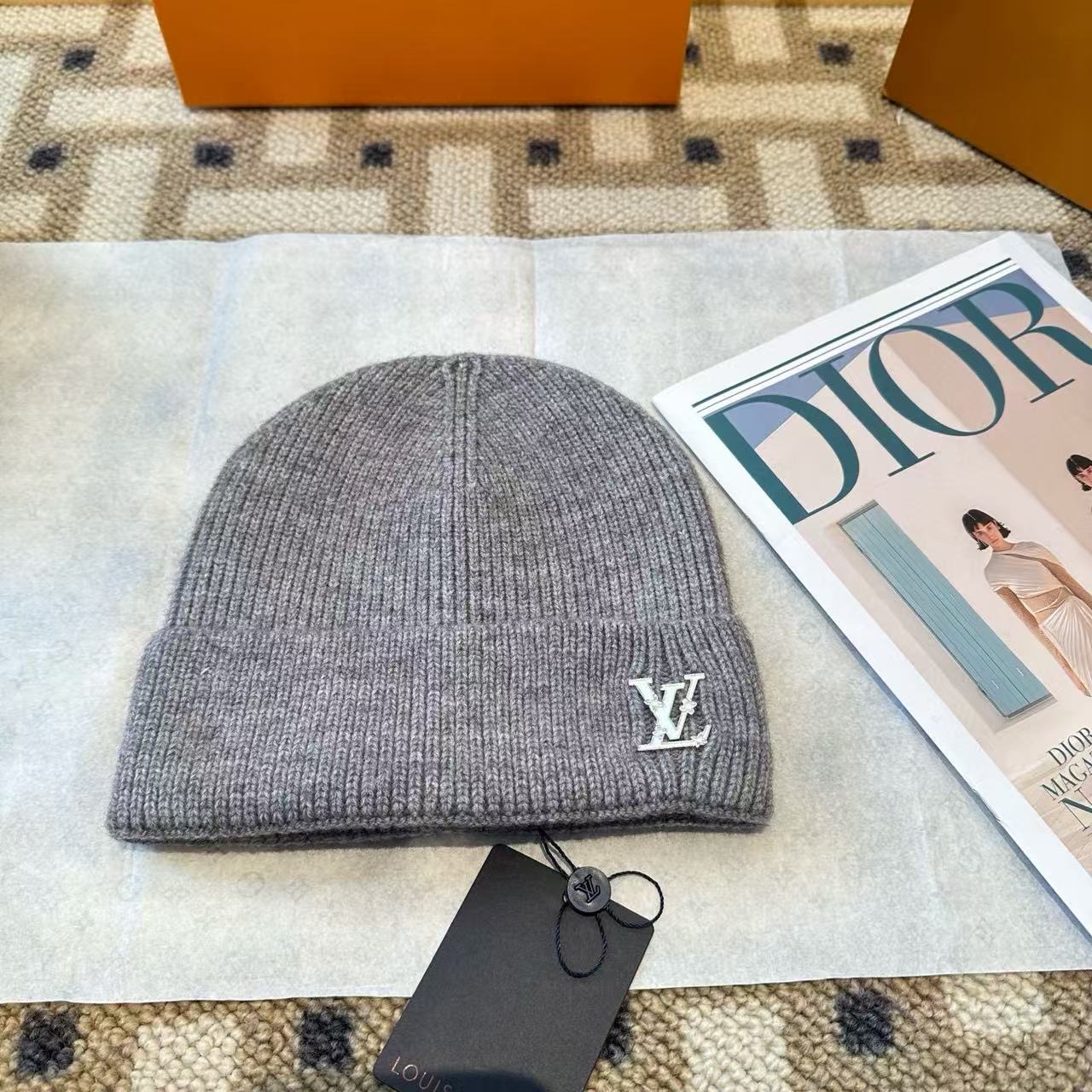 LV刺繍ロゴウールハット【50％割引+送料無料】