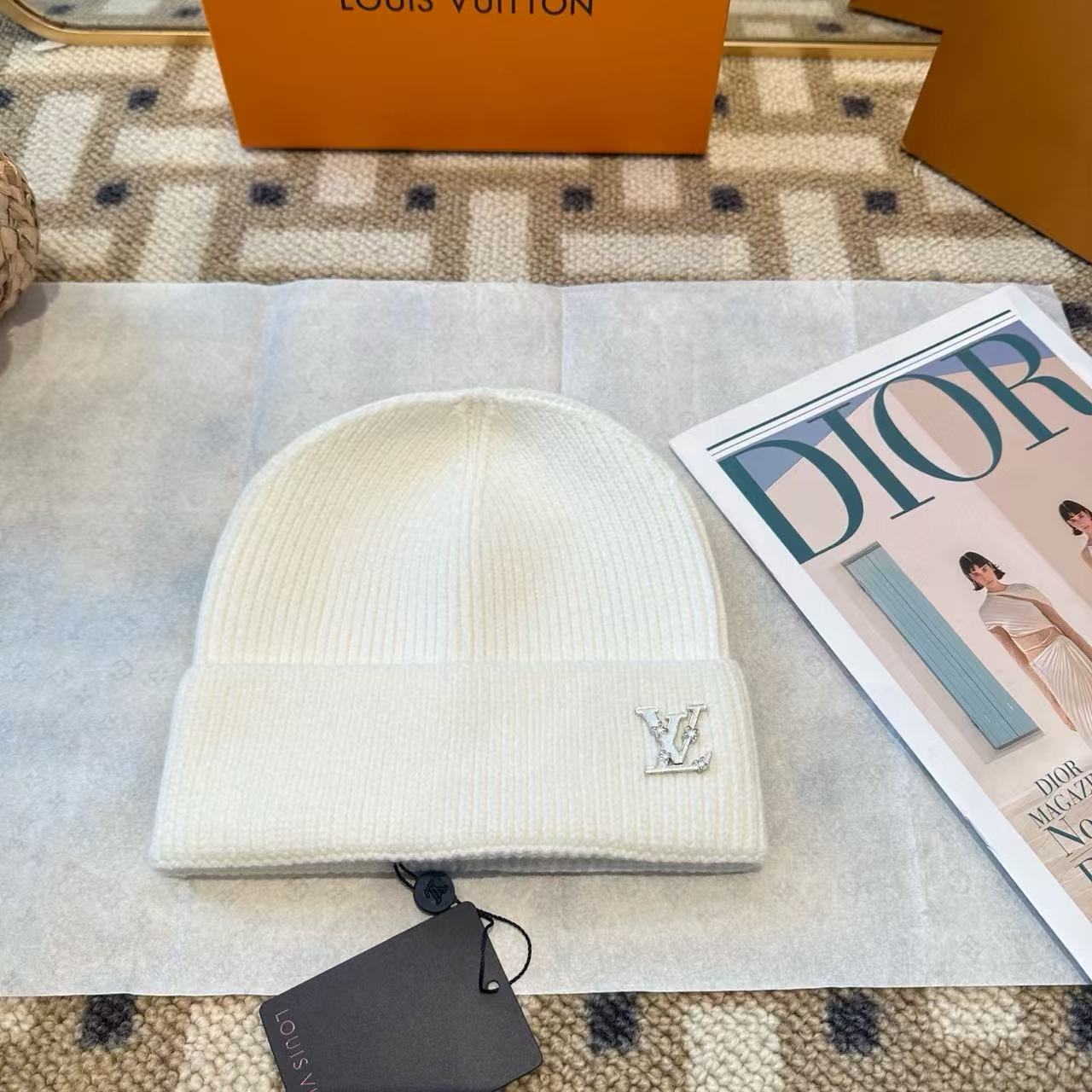 LV刺繍ロゴウールハット【50％割引+送料無料】