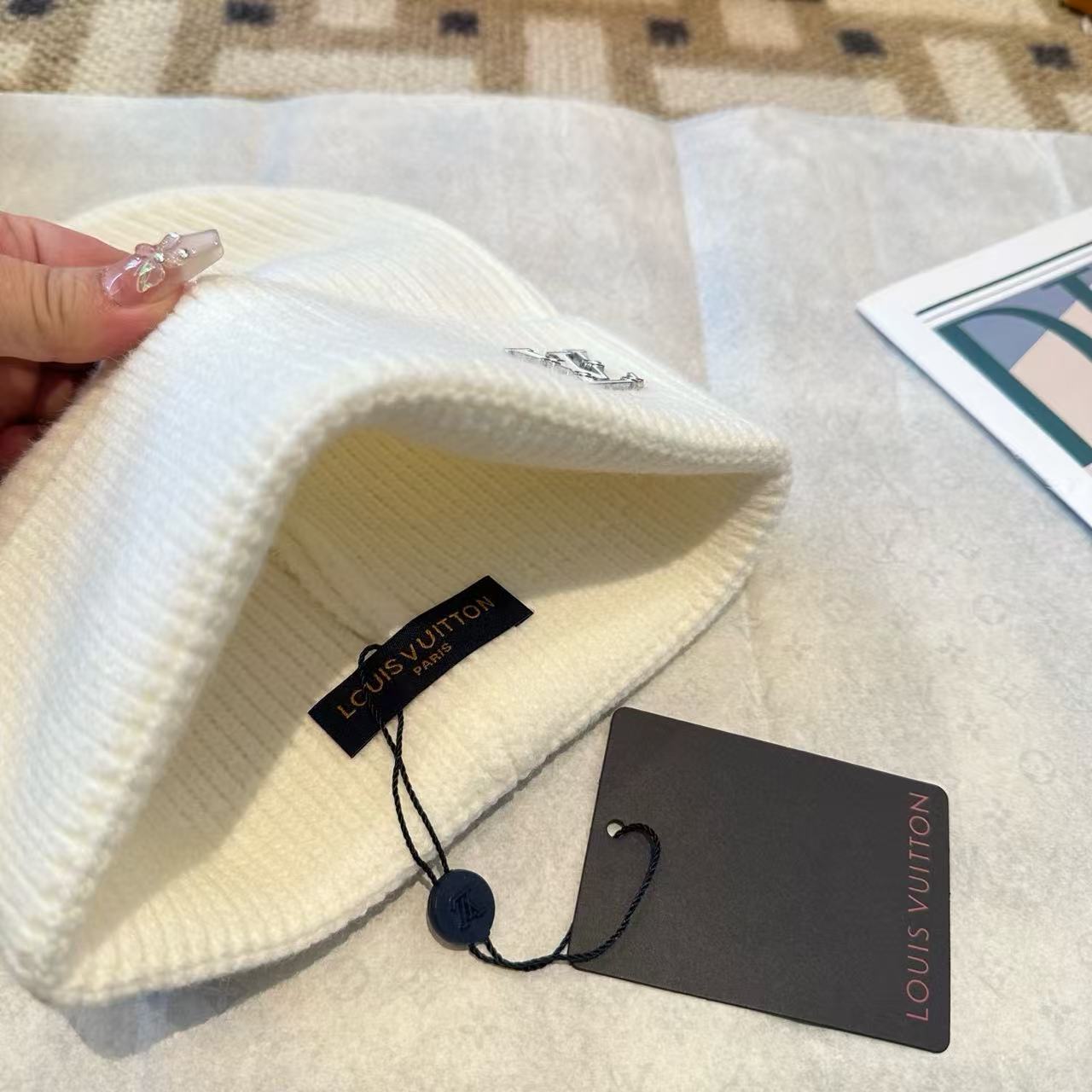 LV刺繍ロゴウールハット【50％割引+送料無料】