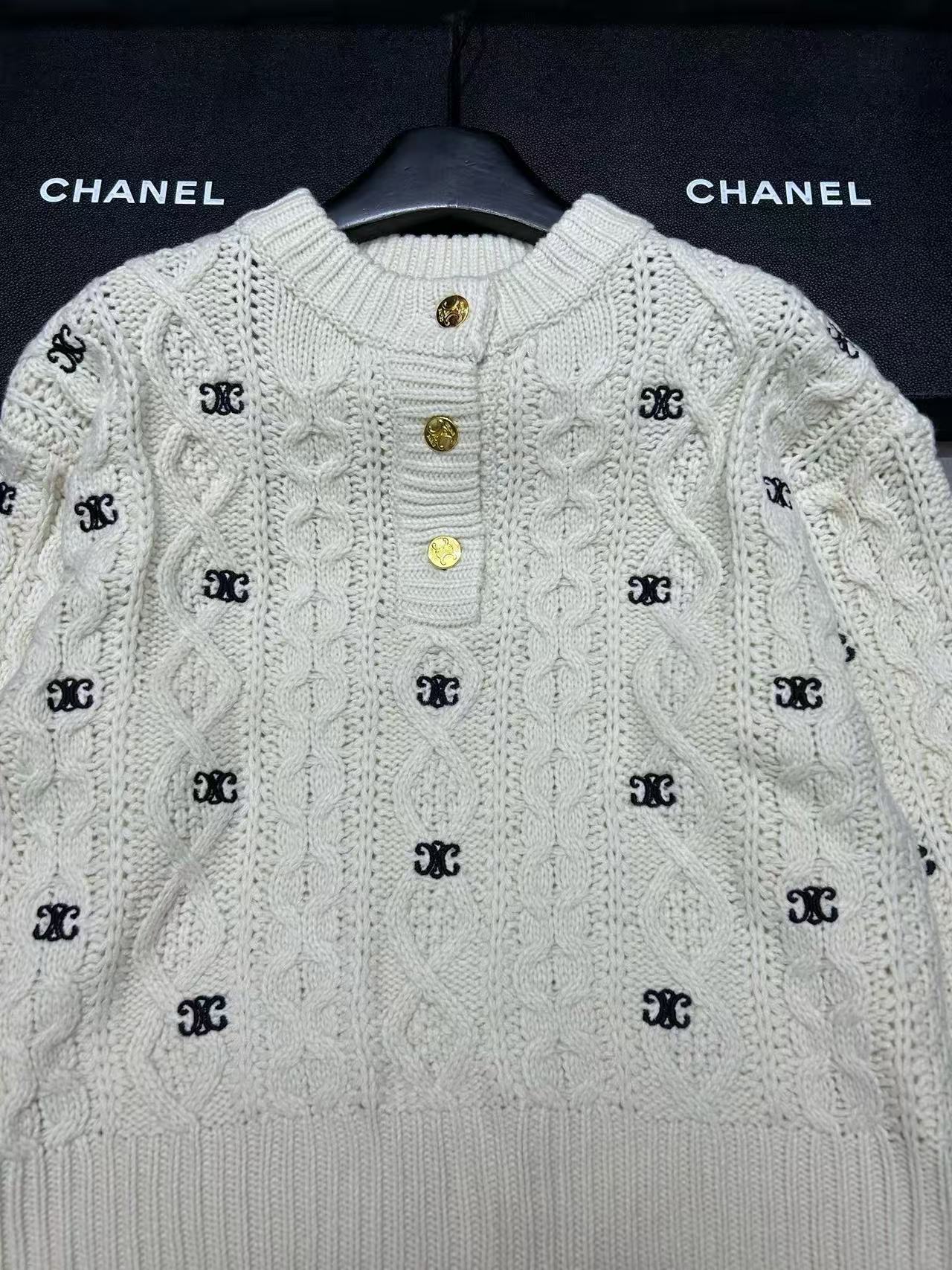 CEL1NE 凱旋門メタルボタンセーター【50％割引+送料無料】