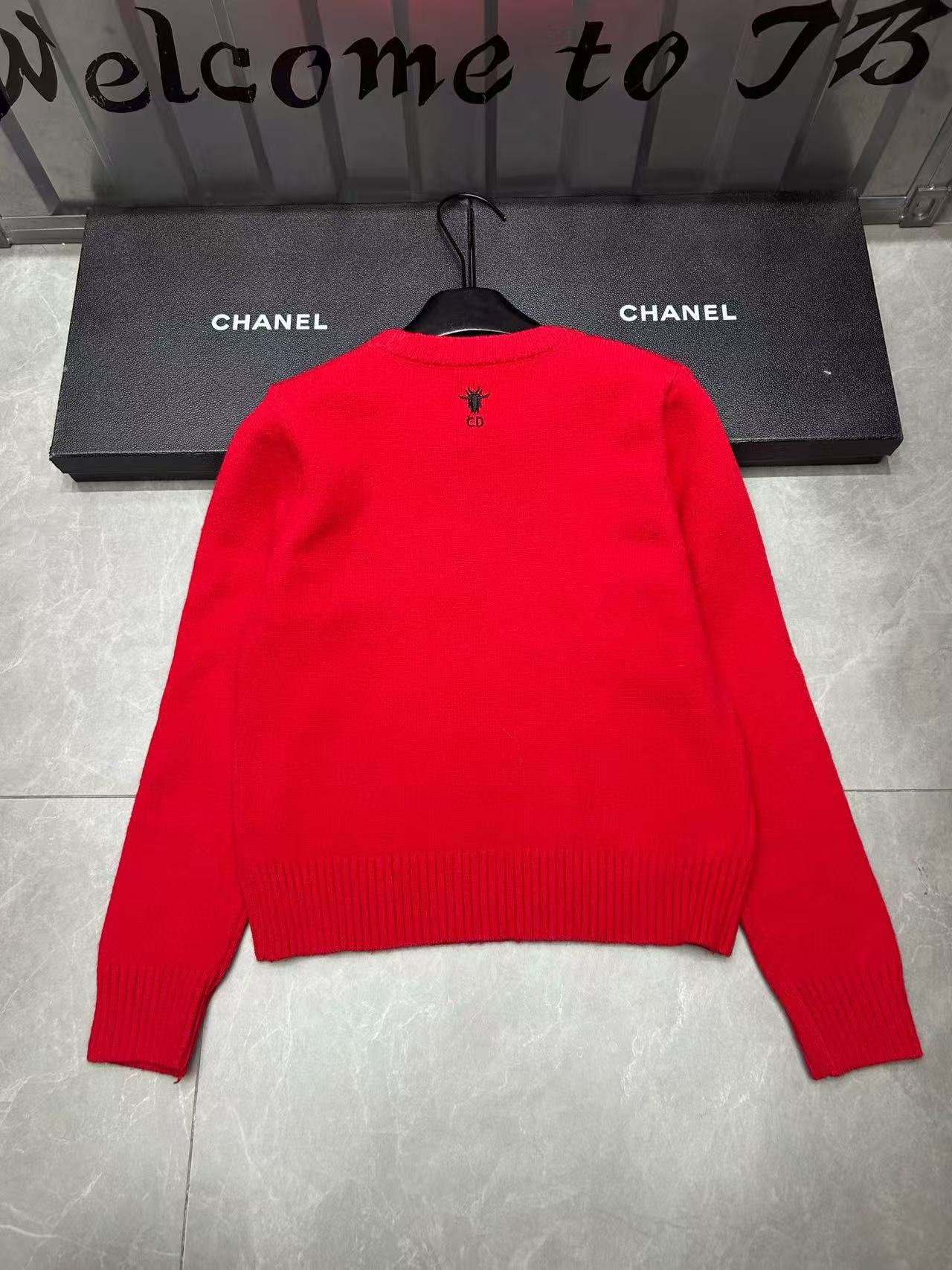 DIOR 刺繍プリント セーター【50％割引+送料無料】