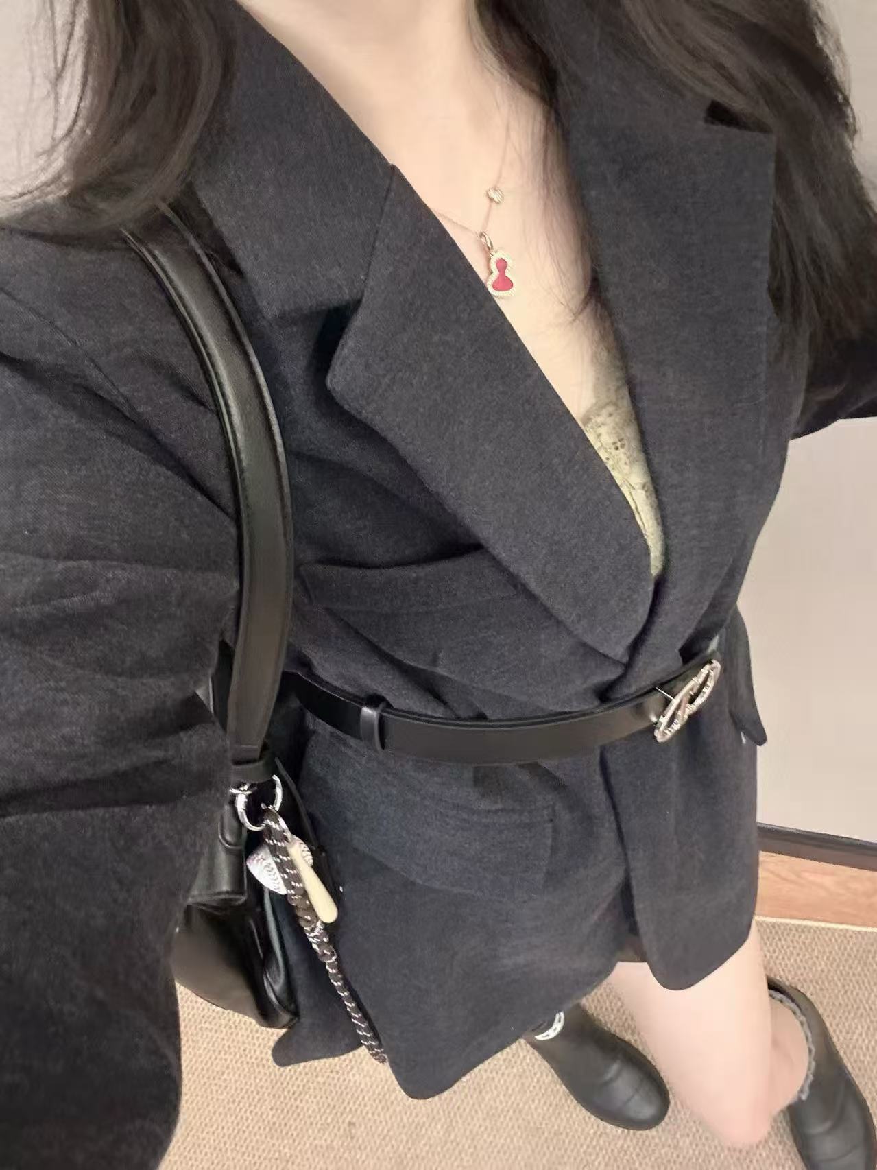 DI0Rベルト付きスーツジャケット【50％割引+送料無料】