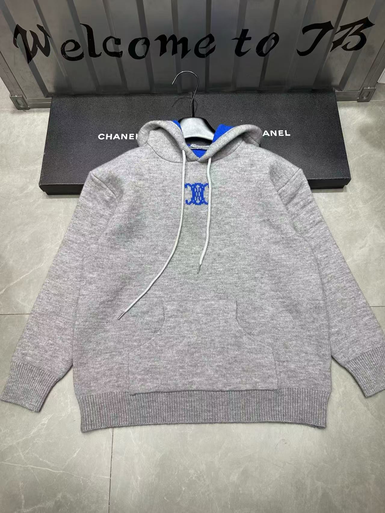 CEL1NE シンプル フード付きウールセーター【50％割引+送料無料】