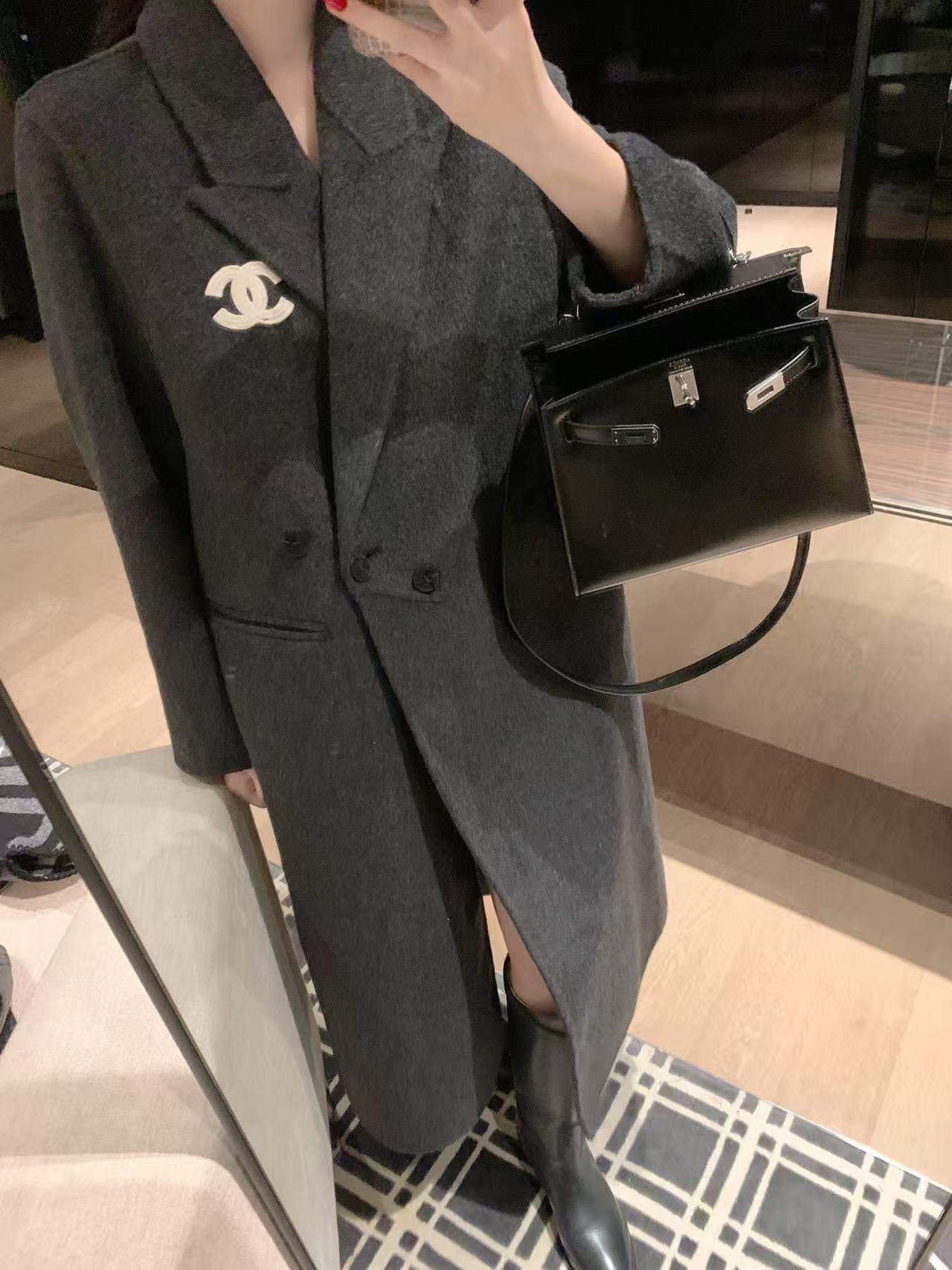 CHANE1 ダブルC カシミアコート【50％割引+送料無料】