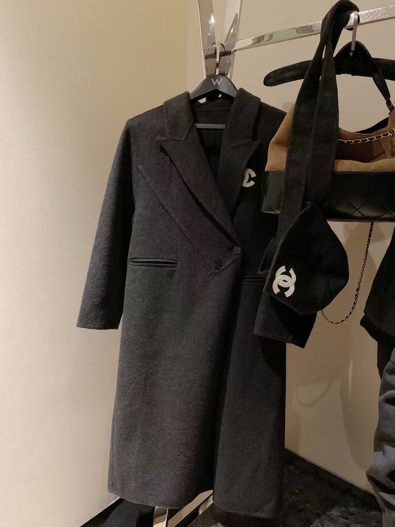 CHANE1 ダブルC カシミアコート【50％割引+送料無料】