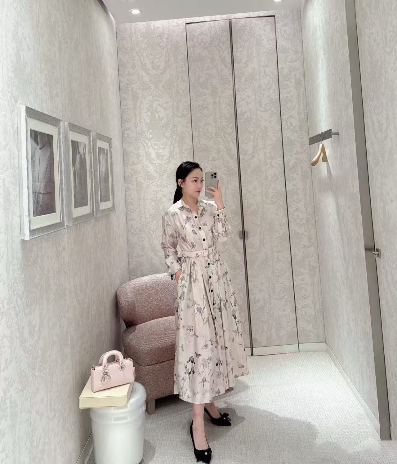 DI0Rバタフライプリントドレス【50％割引+送料無料】