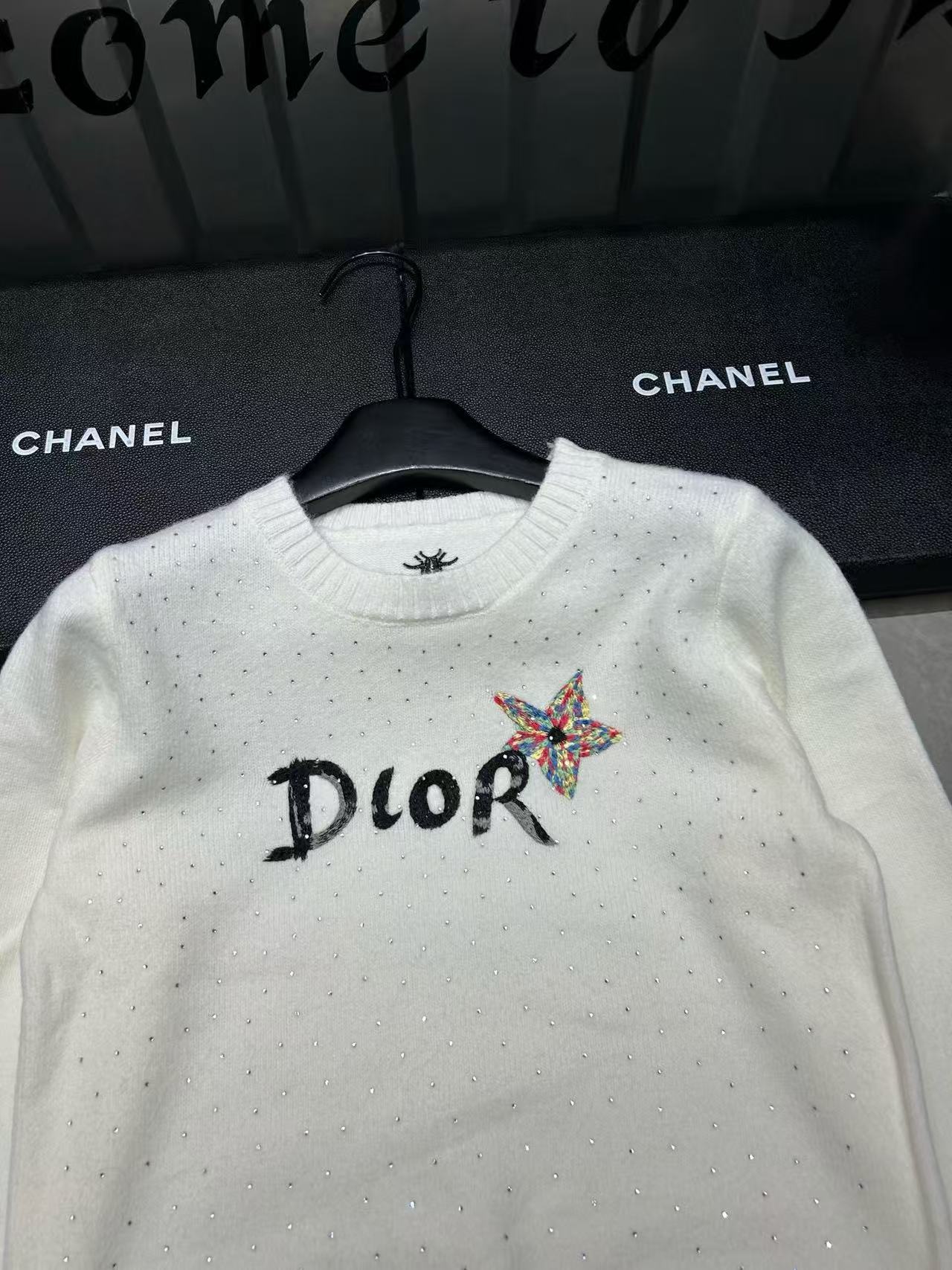 DIOR 五芒星刺繍レタードセーター【50％割引+送料無料】