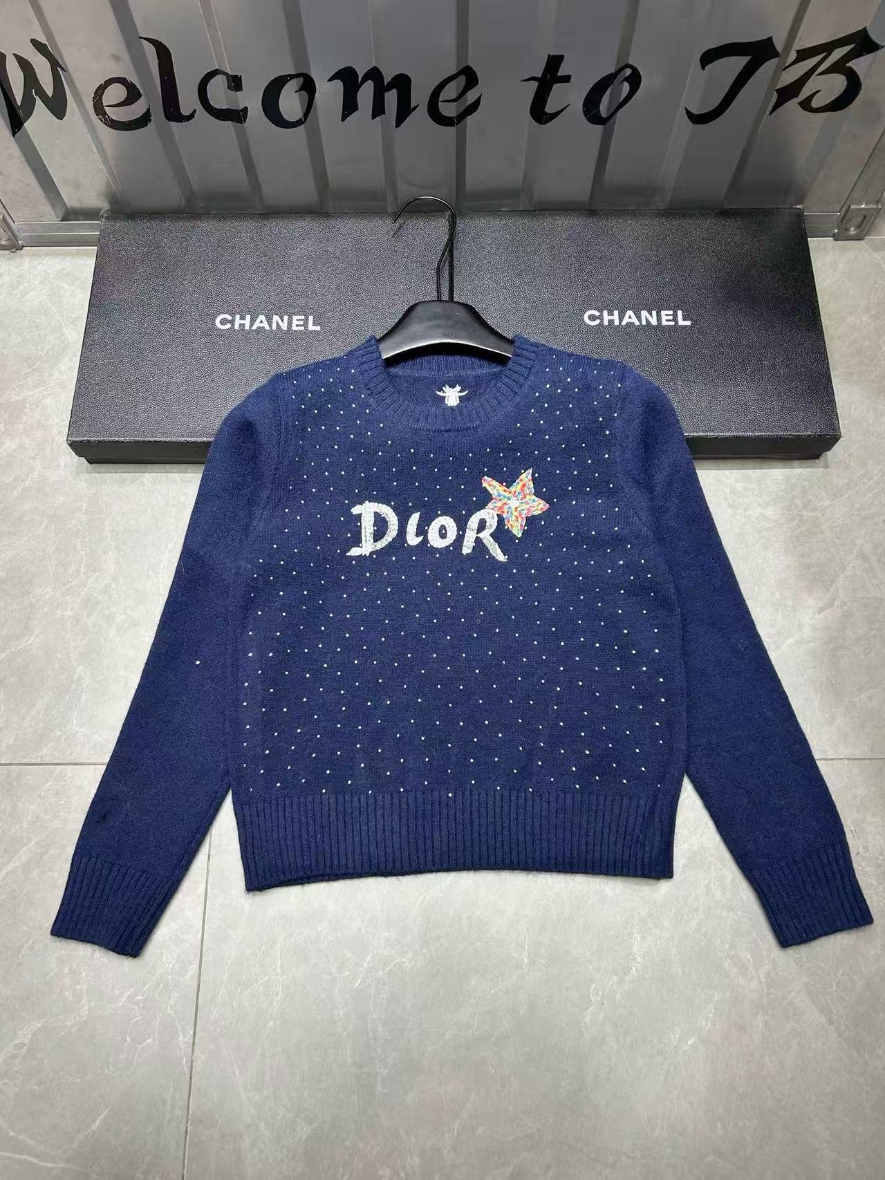 DIOR 五芒星刺繍レタードセーター【50％割引+送料無料】