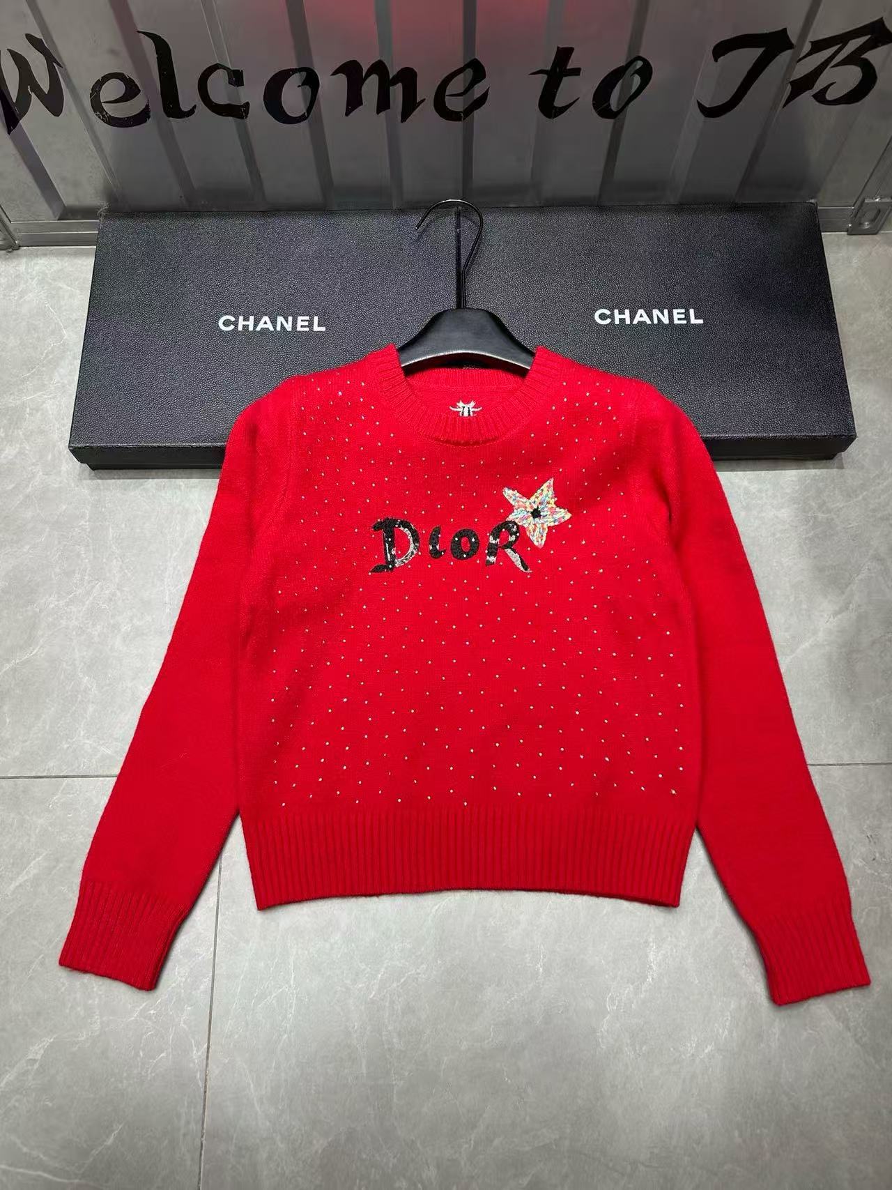 DIOR 五芒星刺繍レタードセーター【50％割引+送料無料】