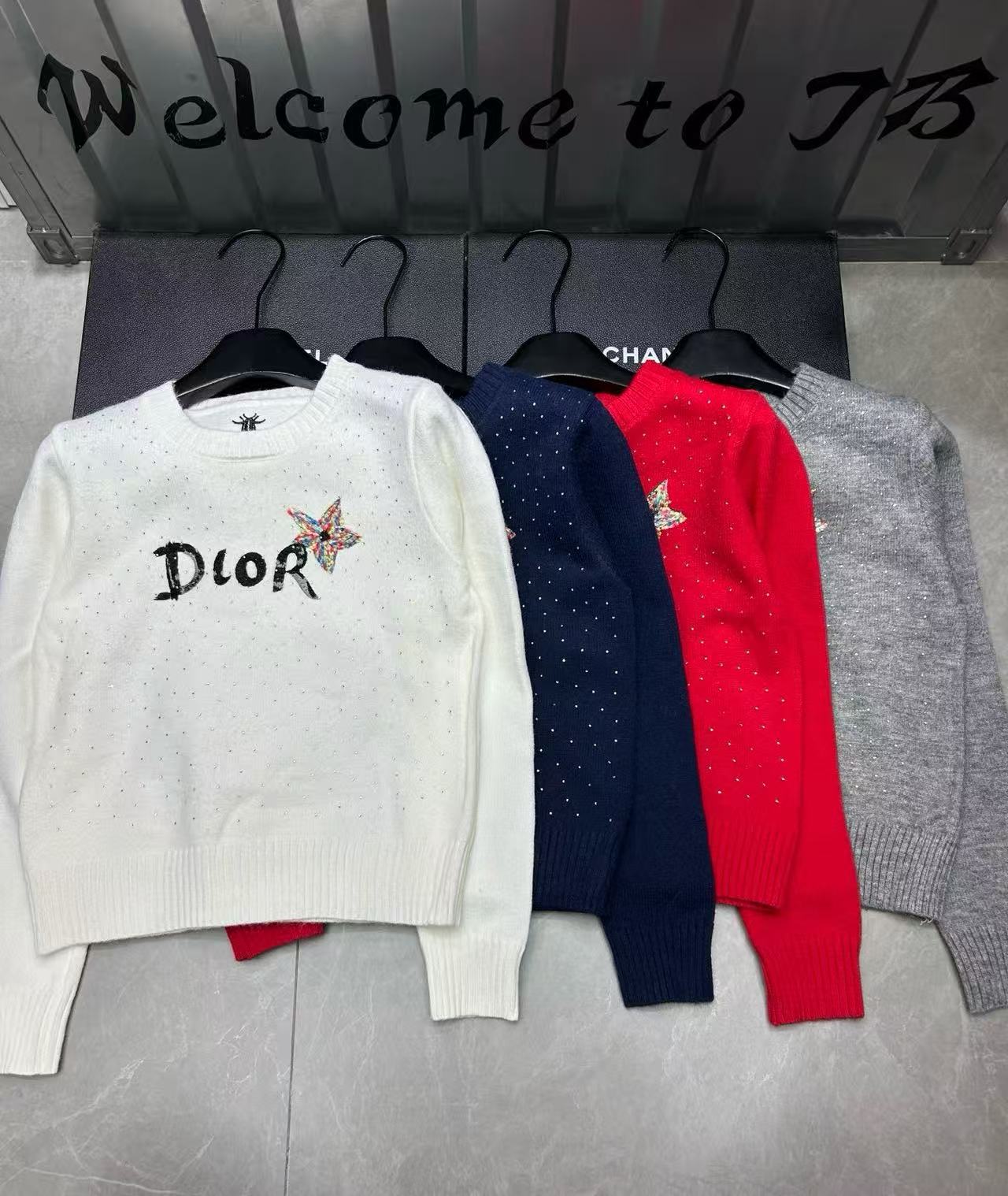 DIOR 五芒星刺繍レタードセーター【50％割引+送料無料】