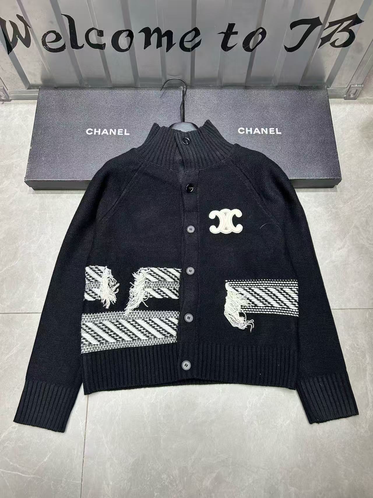 CEL1NE スタンドカラーウールカーディガン【50％割引+送料無料】