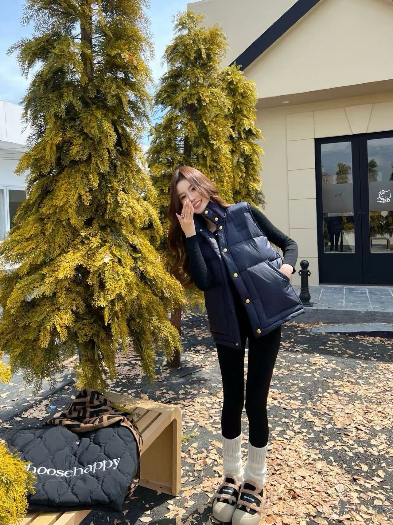 CLE1NE 凱旋門スタンドカラーダウンベスト【50％割引+送料無料】