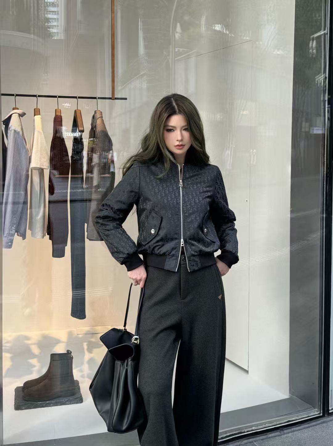 DIOR ジャカード ジッパー ジャケット【50％割引+送料無料】