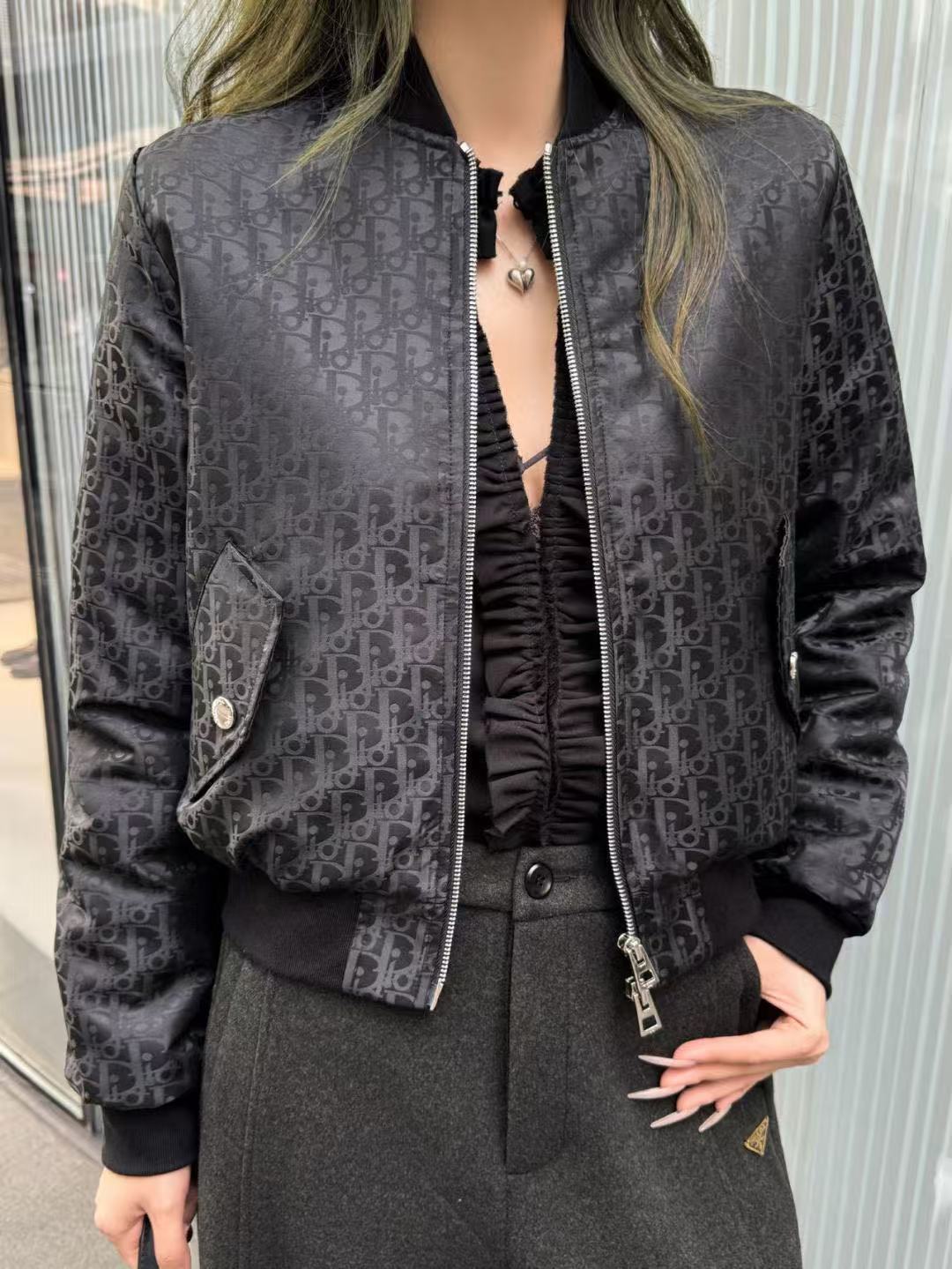 DIOR ジャカード ジッパー ジャケット【50％割引+送料無料】