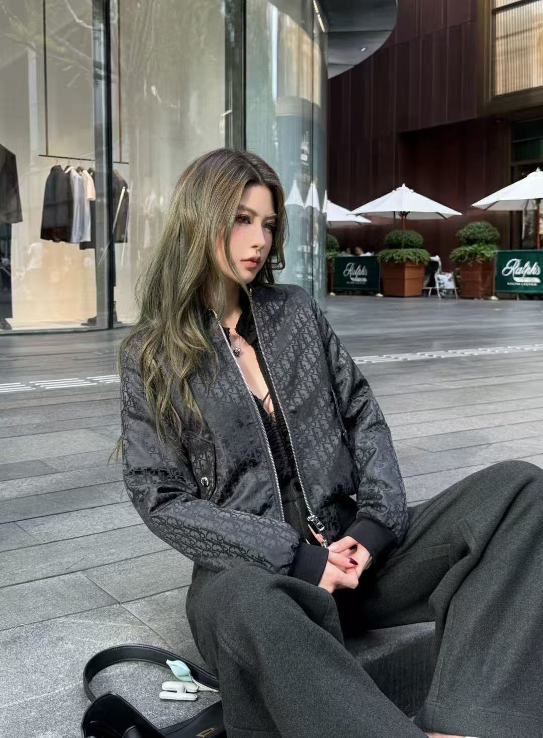 DIOR ジャカード ジッパー ジャケット【50％割引+送料無料】