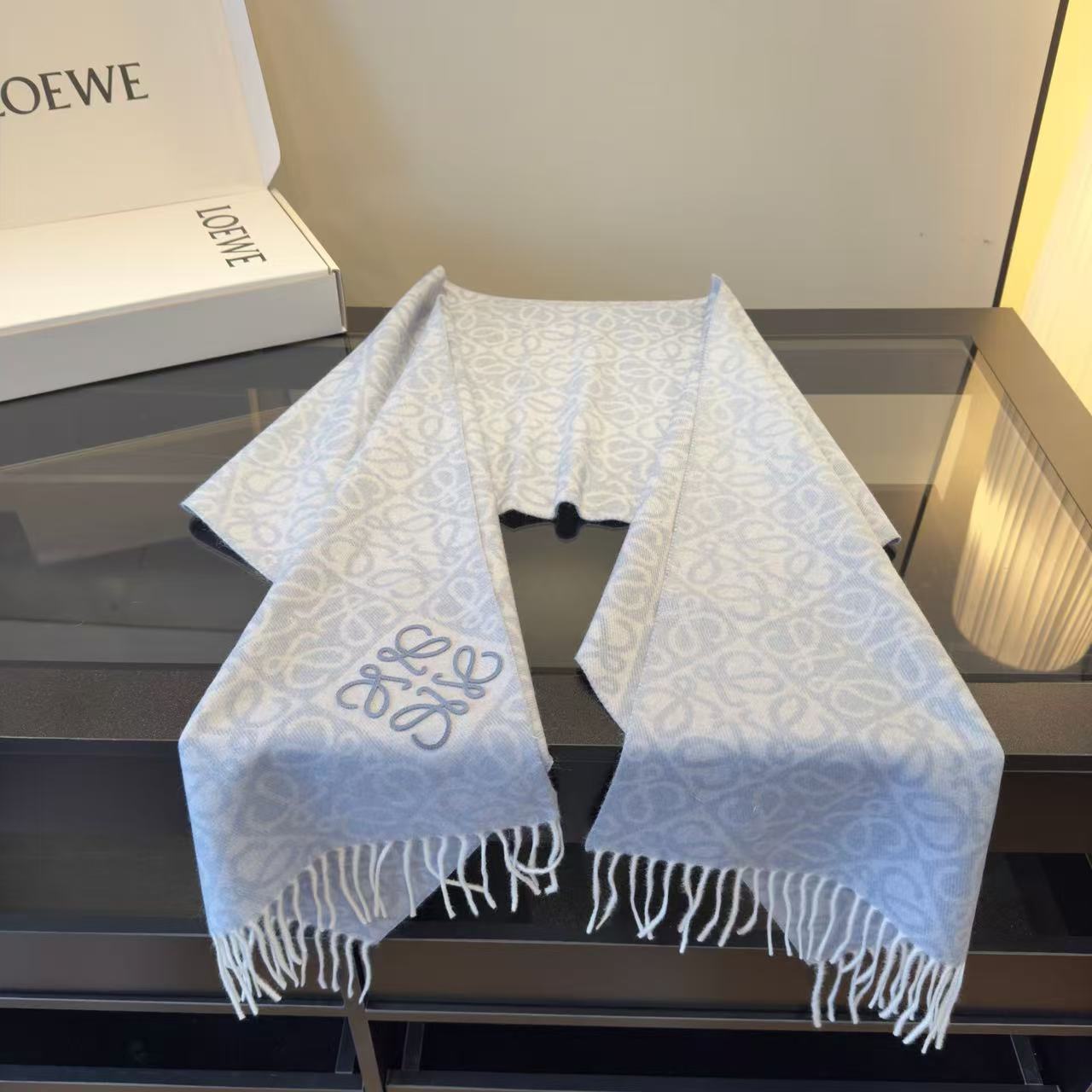 L0WEW カシミヤ タッセル スカーフ【50％割引+送料無料】