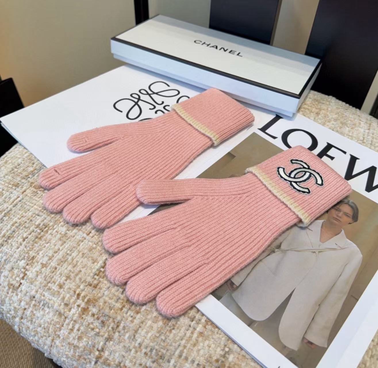 CHANE1 ダブルC ウールグローブ【50％割引+送料無料】