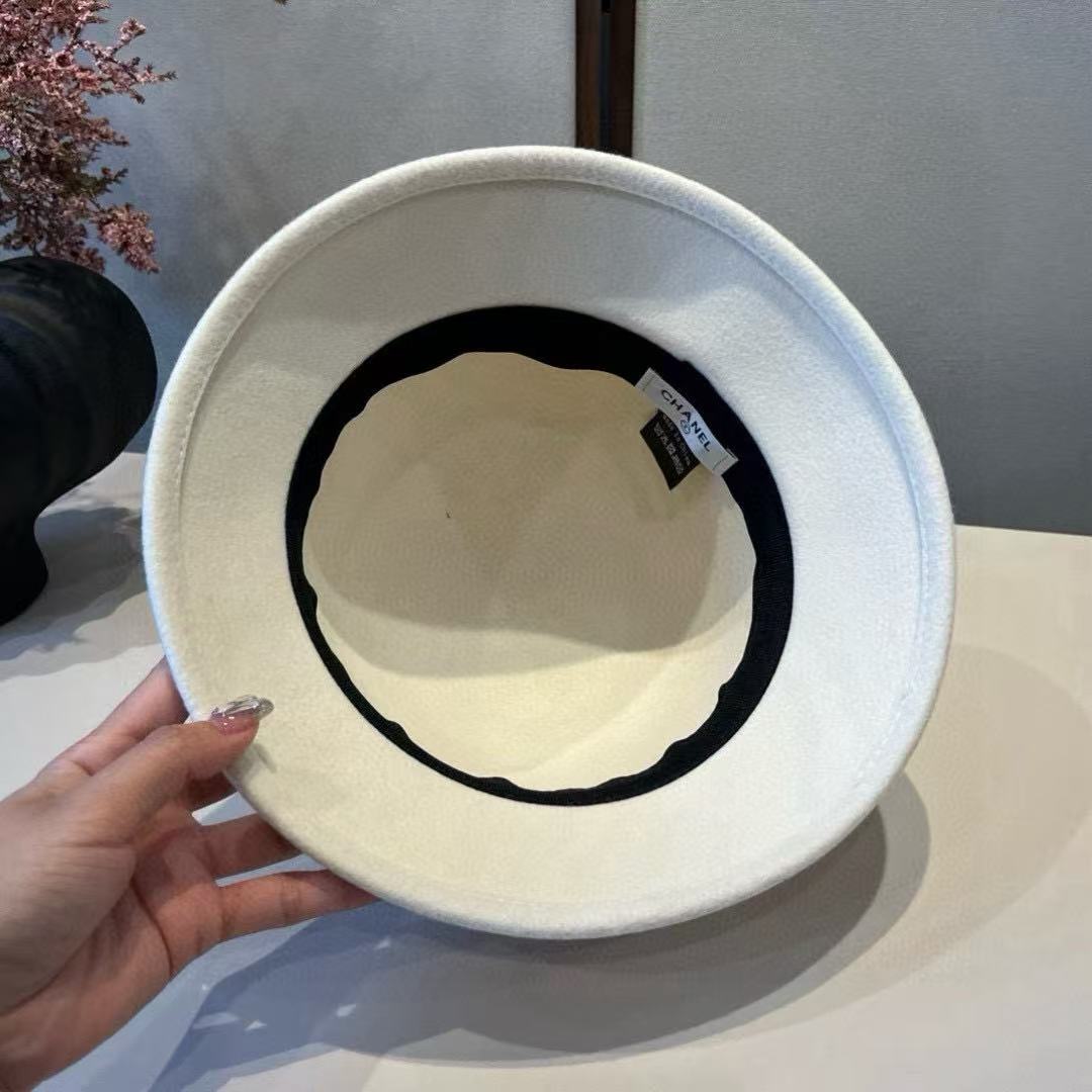 CHANE1 ダブルC パールウール バケットハット【50％割引+送料無料】