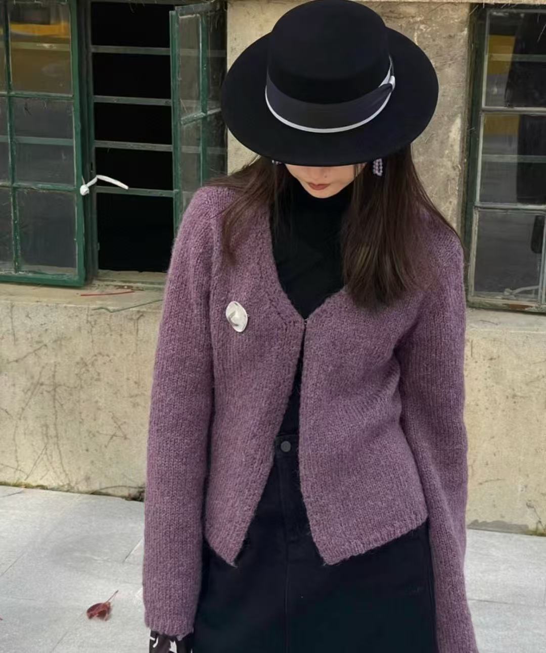 GUCC1 カラーブロック ウール フラットトップハット【50％割引+送料無料】