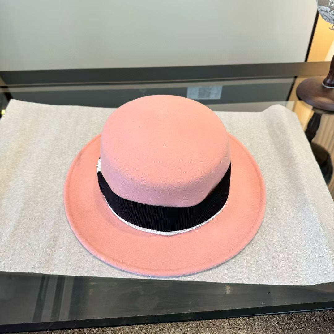 GUCC1 カラーブロック ウール フラットトップハット【50％割引+送料無料】