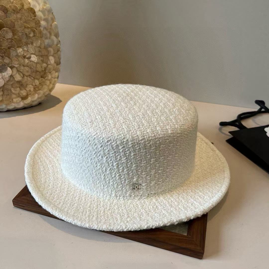 CHANE1 シンプルダブルCウールフラットトップハット【50％割引+送料無料】
