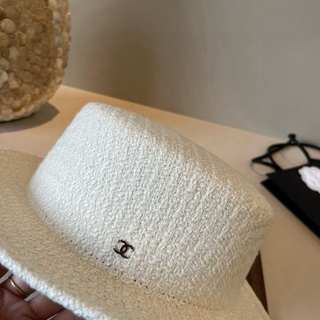 CHANE1 シンプルダブルCウールフラットトップハット【50％割引+送料無料】