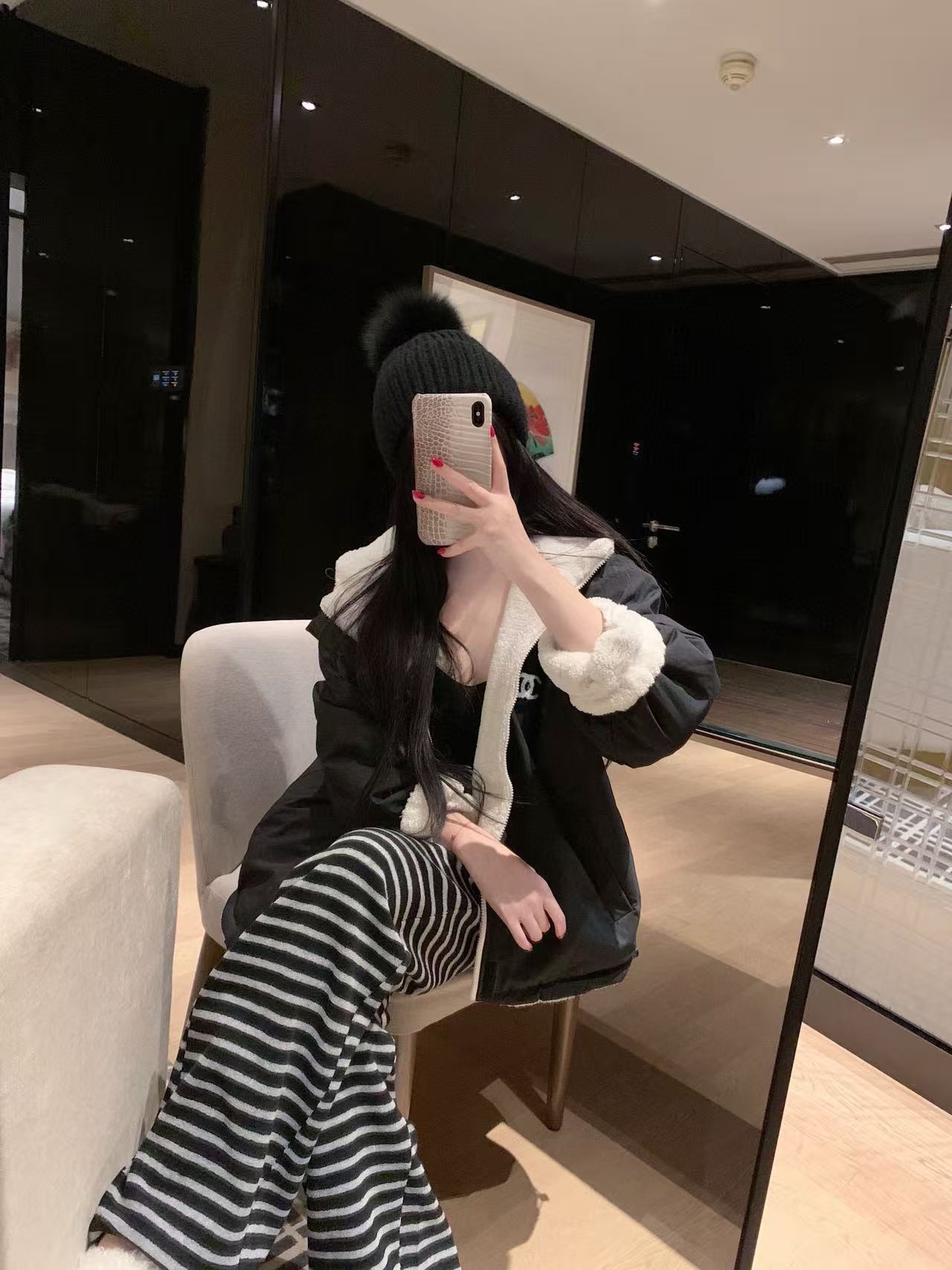 CHANE1 ツーポケット フード付きシェルパコート【50％割引+送料無料】