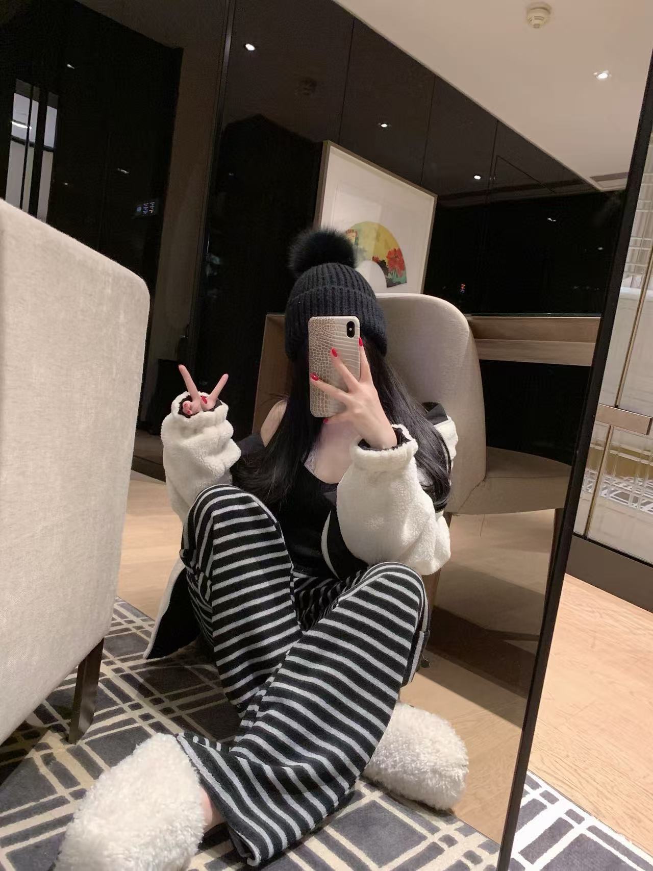 CHANE1 ツーポケット フード付きシェルパコート【50％割引+送料無料】