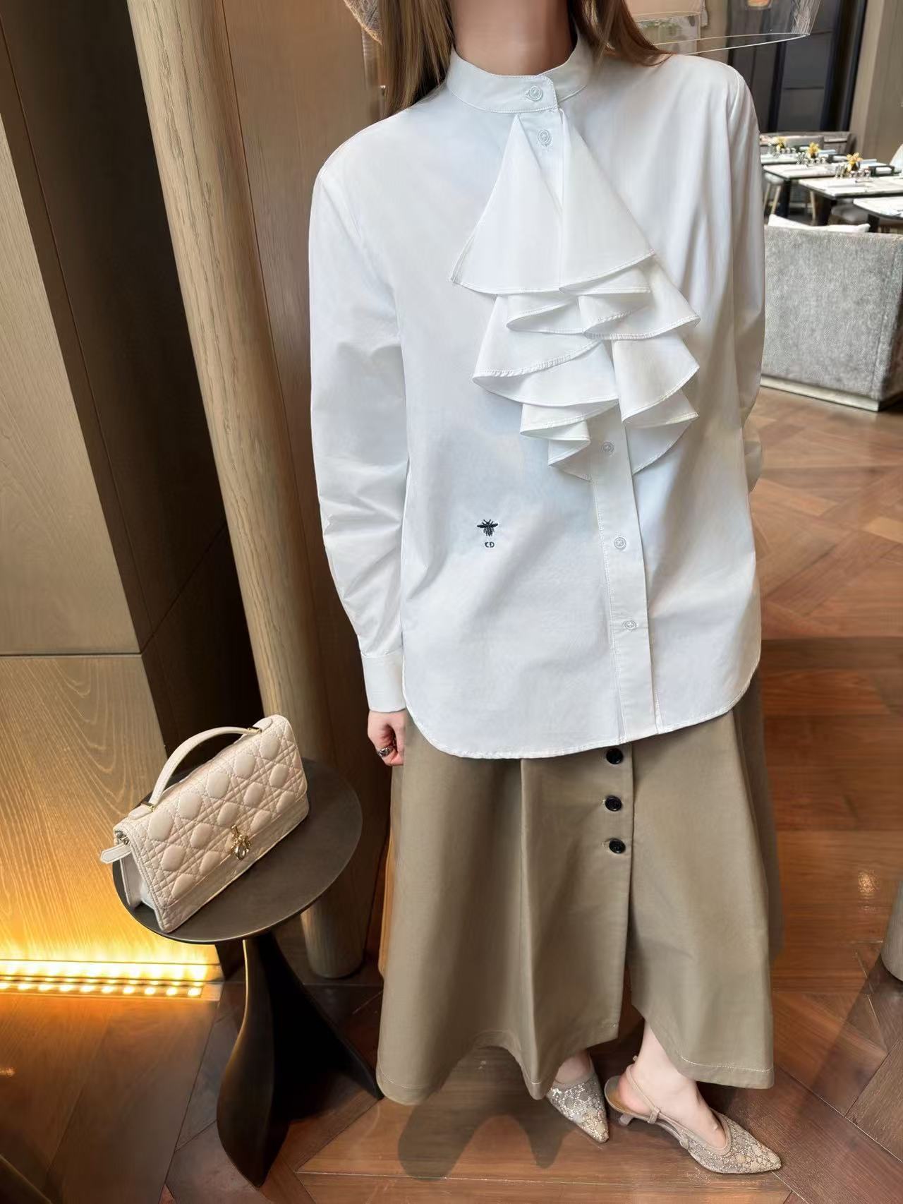 DI0Rフリルブラウス【50％割引+送料無料】