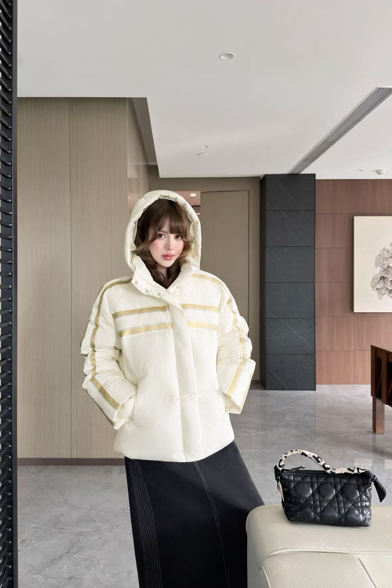 DIOR フード付きスタンドカラーダウンジャケット【50％割引+送料無料】