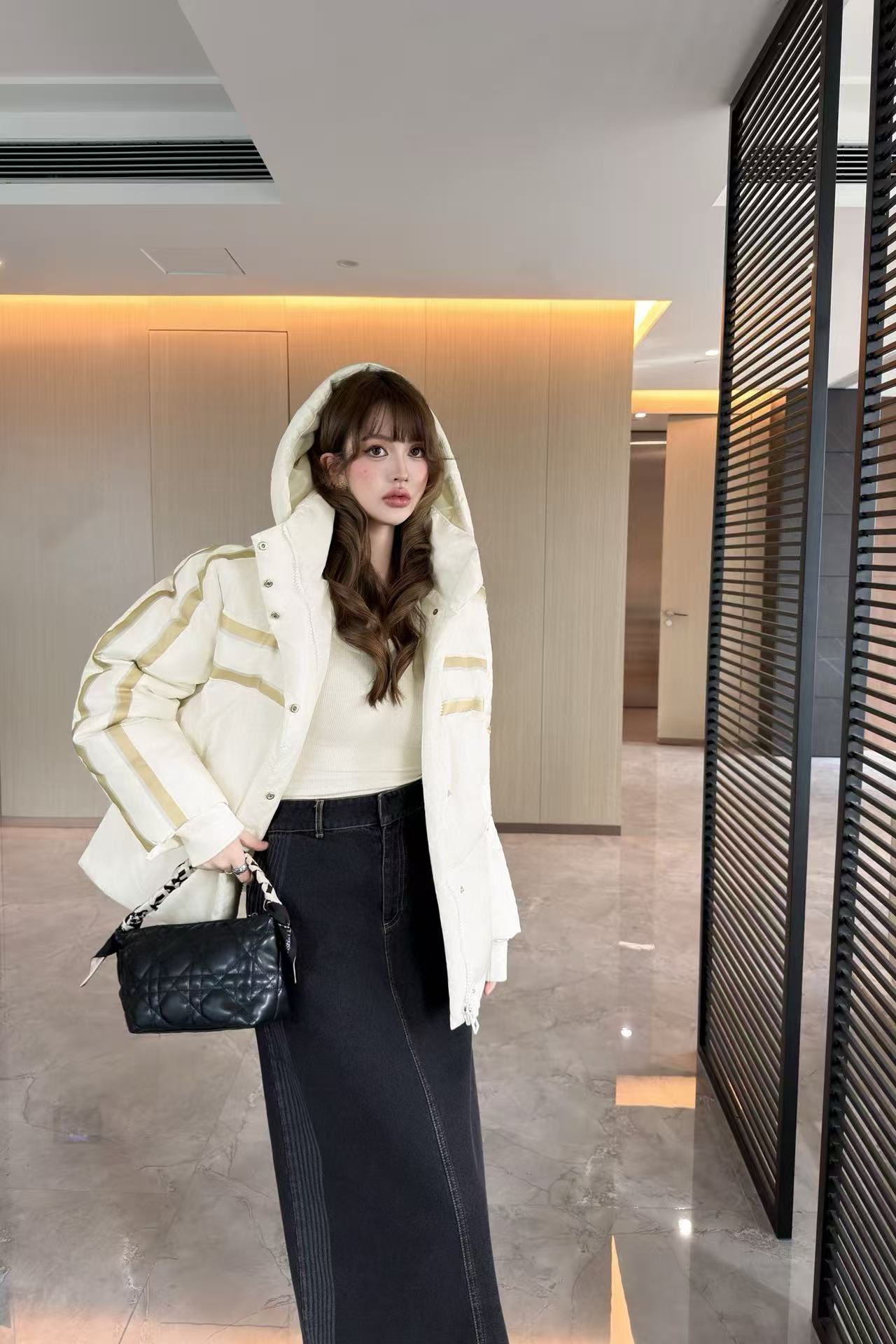 DIOR フード付きスタンドカラーダウンジャケット【50％割引+送料無料】