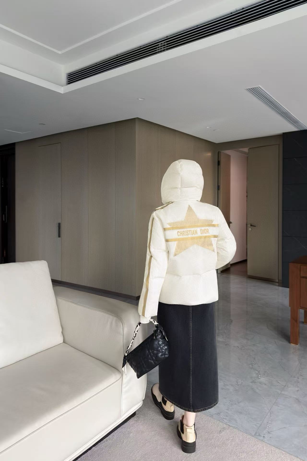 DIOR フード付きスタンドカラーダウンジャケット【50％割引+送料無料】