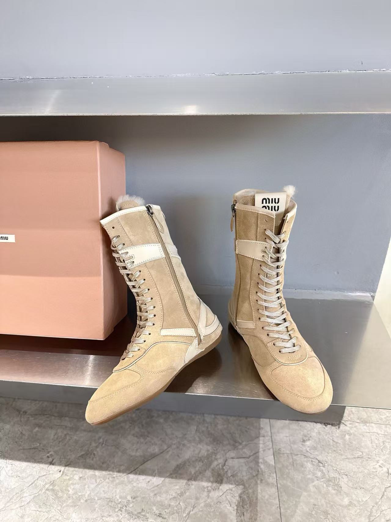 M1UM1U 高品質ディアハイドウール アンクルブーツ【50％割引+送料無料】