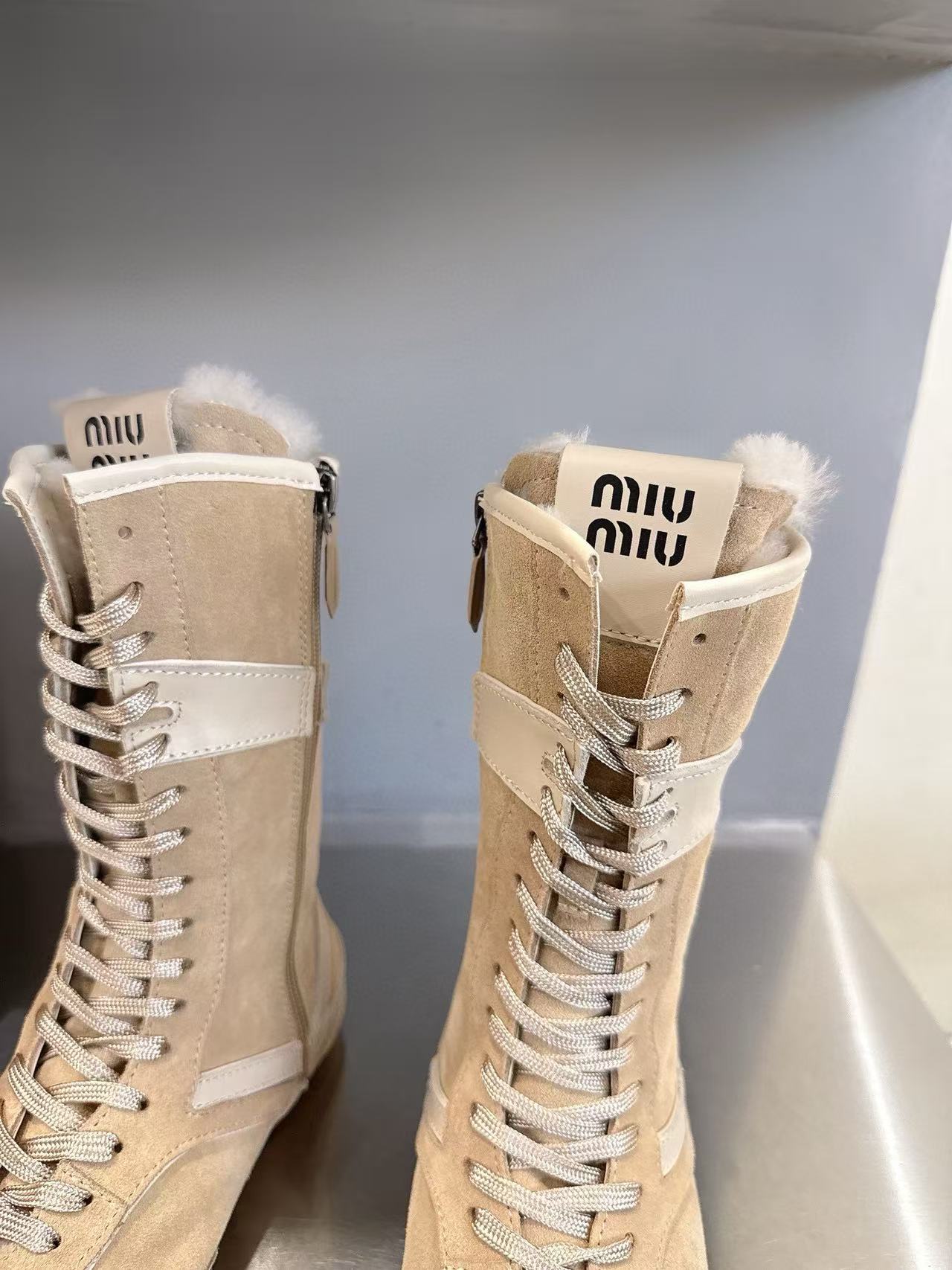 M1UM1U 高品質ディアハイドウール アンクルブーツ【50％割引+送料無料】