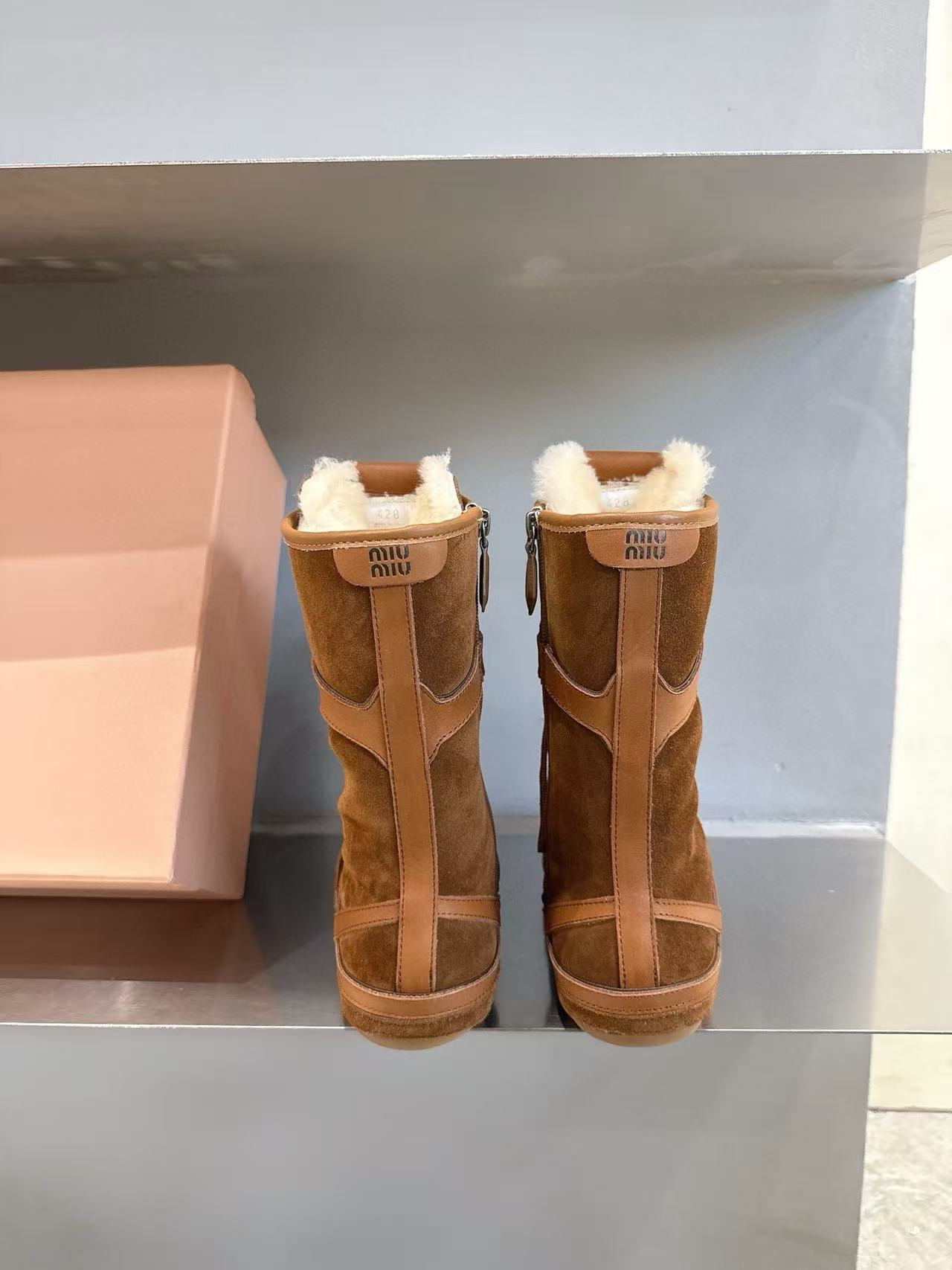 M1UM1U 高品質ディアハイドウール アンクルブーツ【50％割引+送料無料】