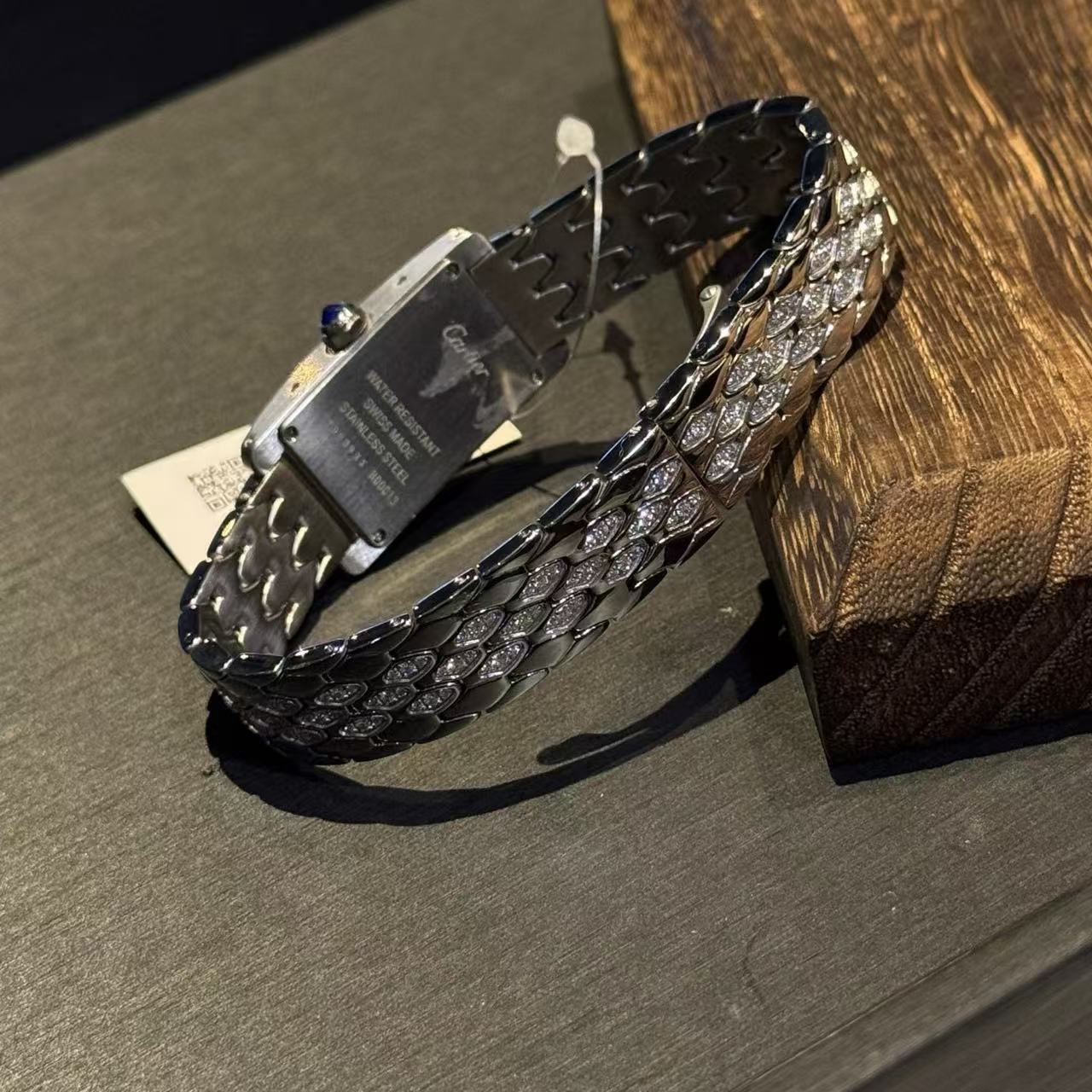 CART1ER ダイヤモンドセット スクエア ステンレススチール レディースウォッチ【50％割引+送料無料】