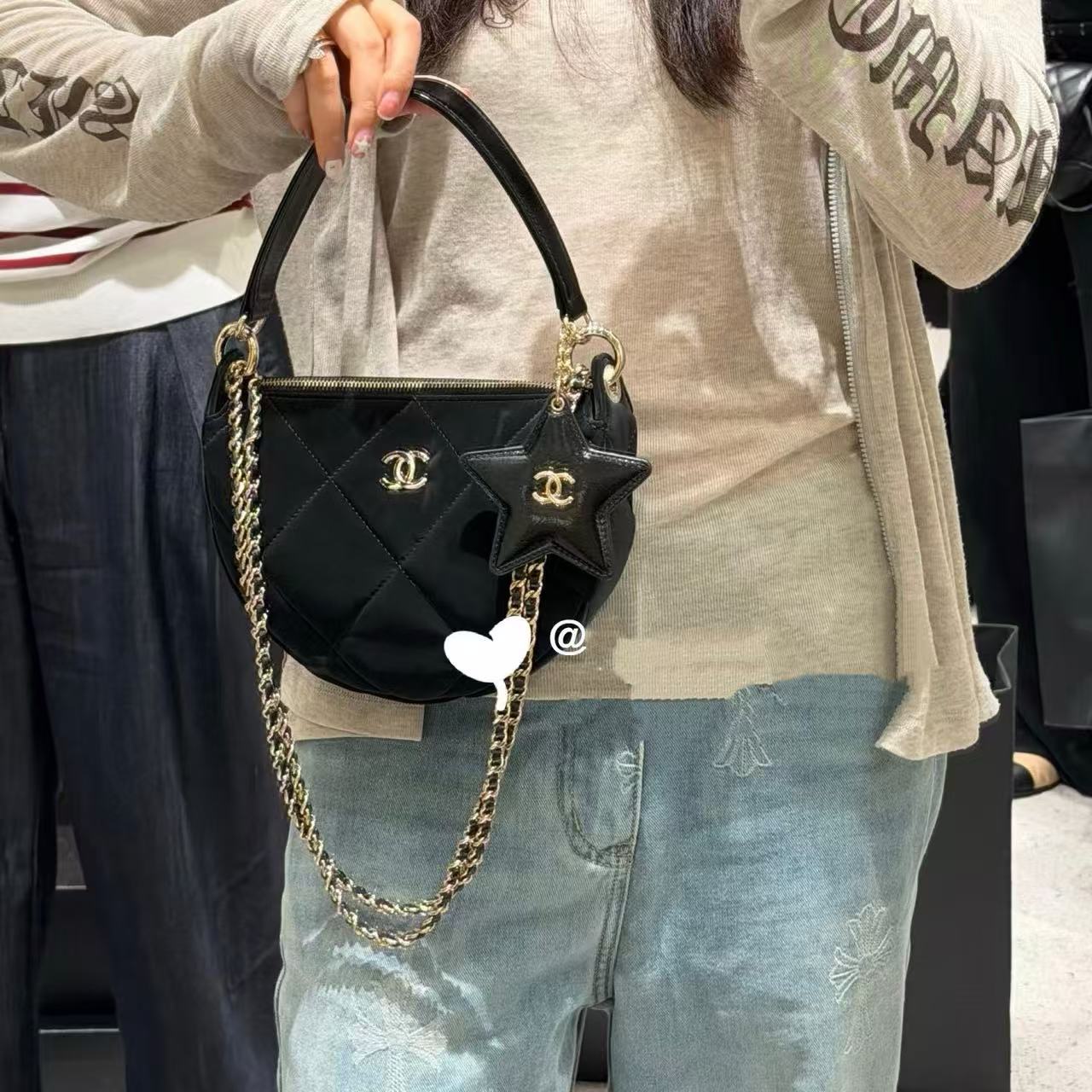 CHANE1 ベルベット クレセントバッグ【50％割引+送料無料】