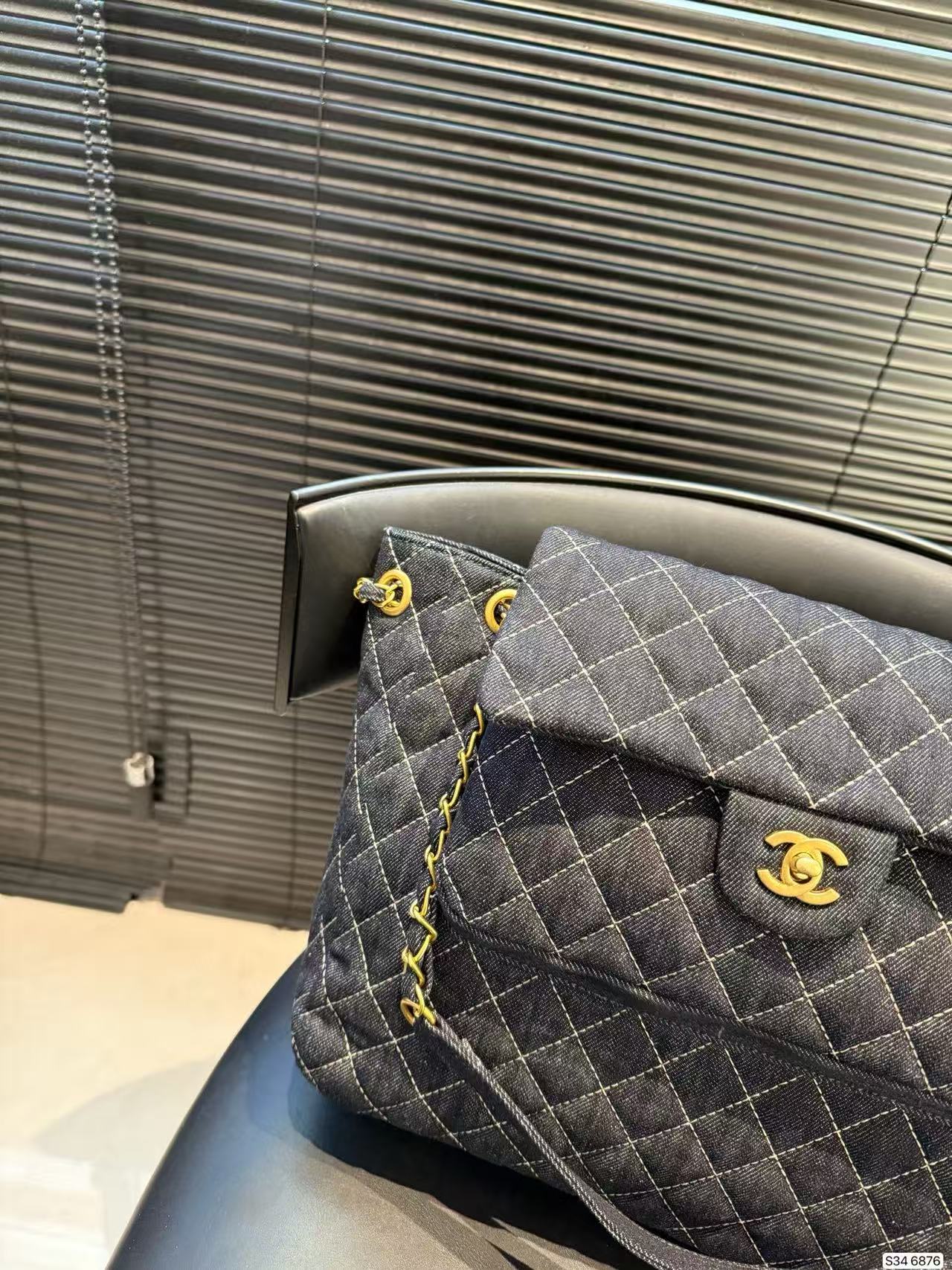 CHANE1 デニムチェック ショルダー/クロスボディバッグ【50％割引+送料無料】