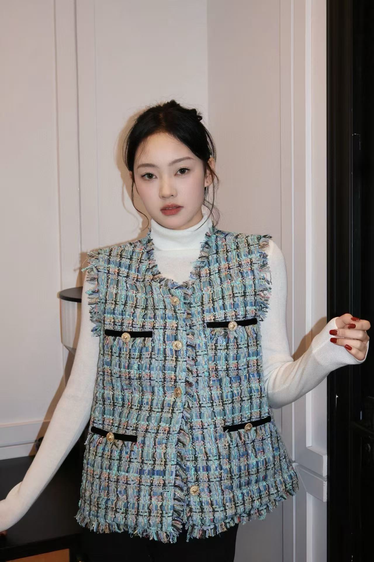 CHANE1 クラシックツイードベスト【50％割引+送料無料】